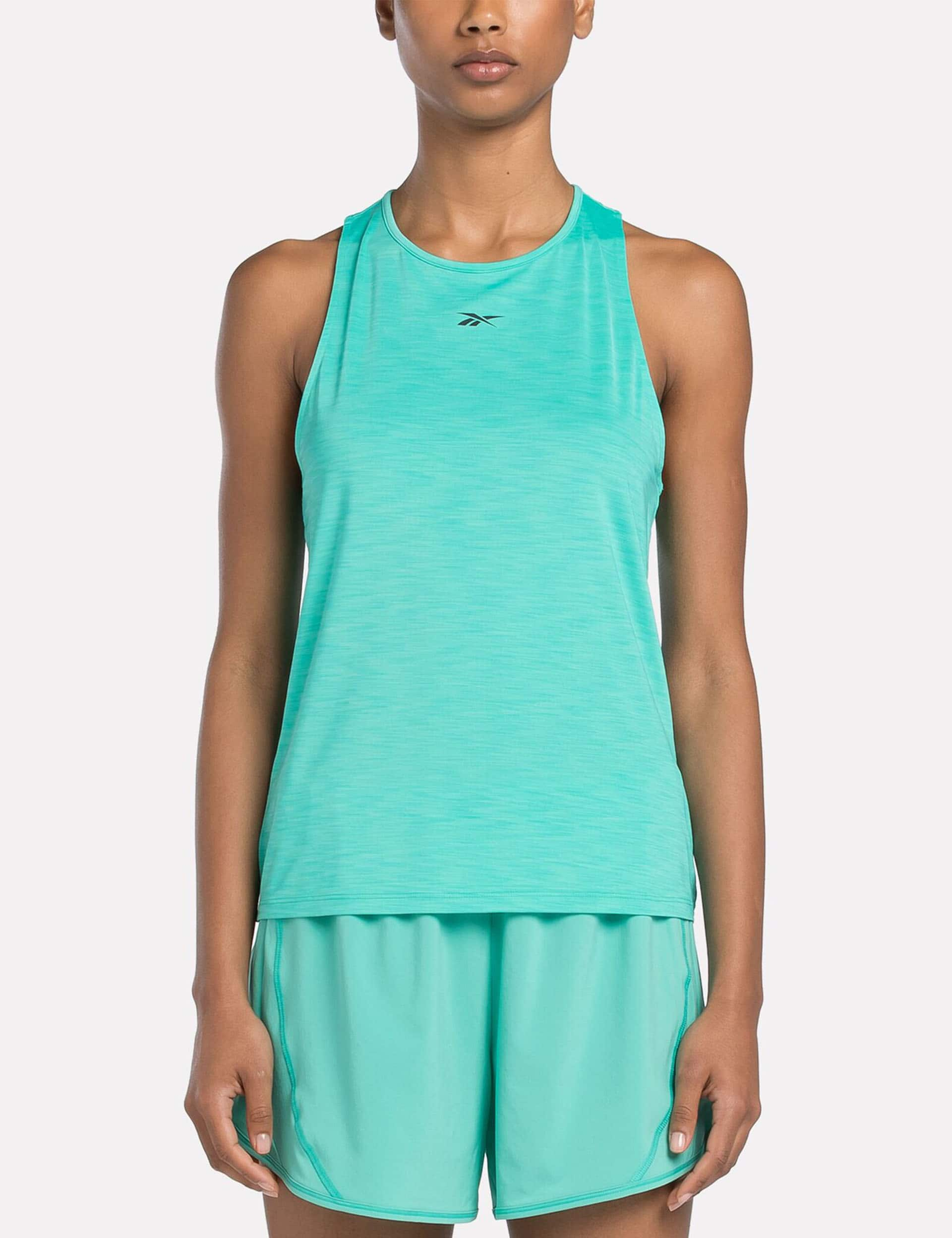 Reebok Women's Chill Athletic Crew Neck Racer Back Vest Top - M - Aqua, Aqua