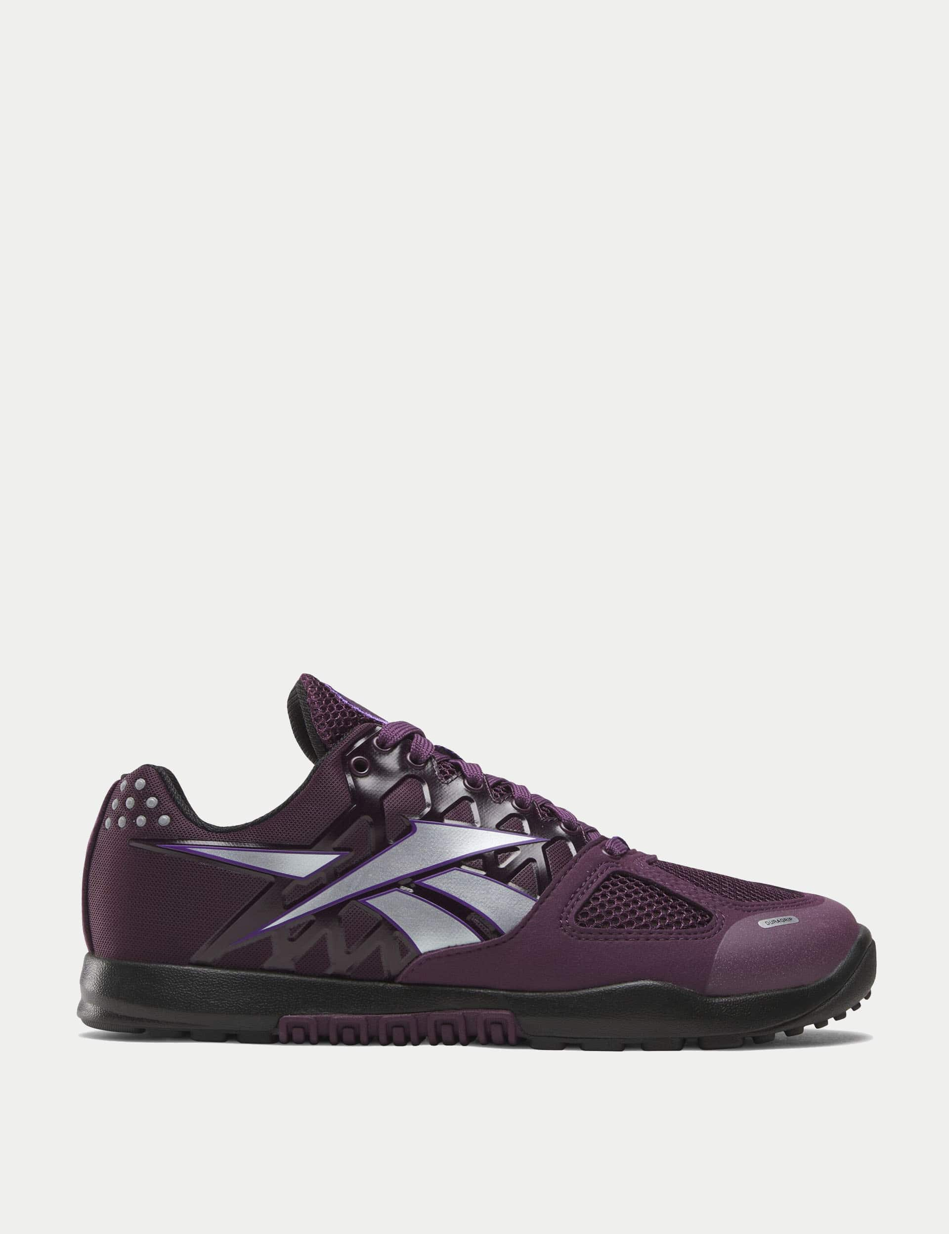 Reebok Women's Nano 2.0 Mesh Detail Trainers - 6 - Dark Purple, Dark Purple,Hot Pink