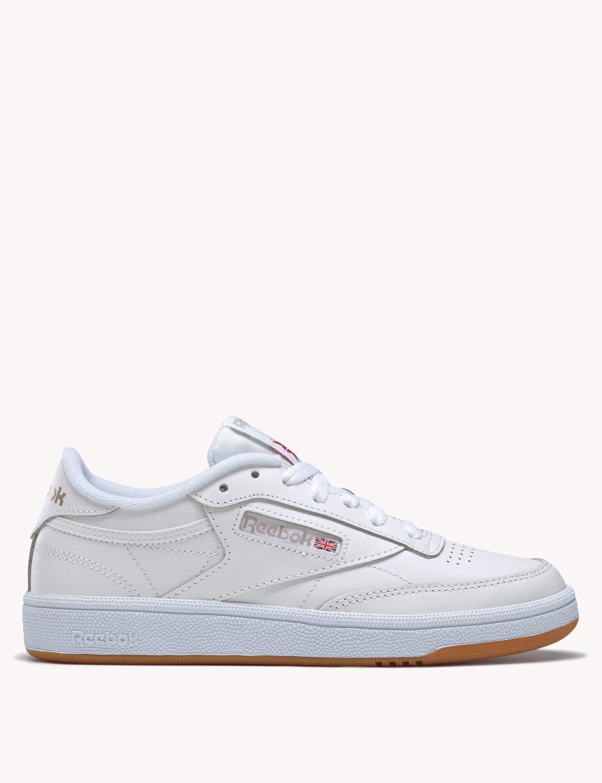 Reebok Women's Club C 85 Leather Lace Up Trainers