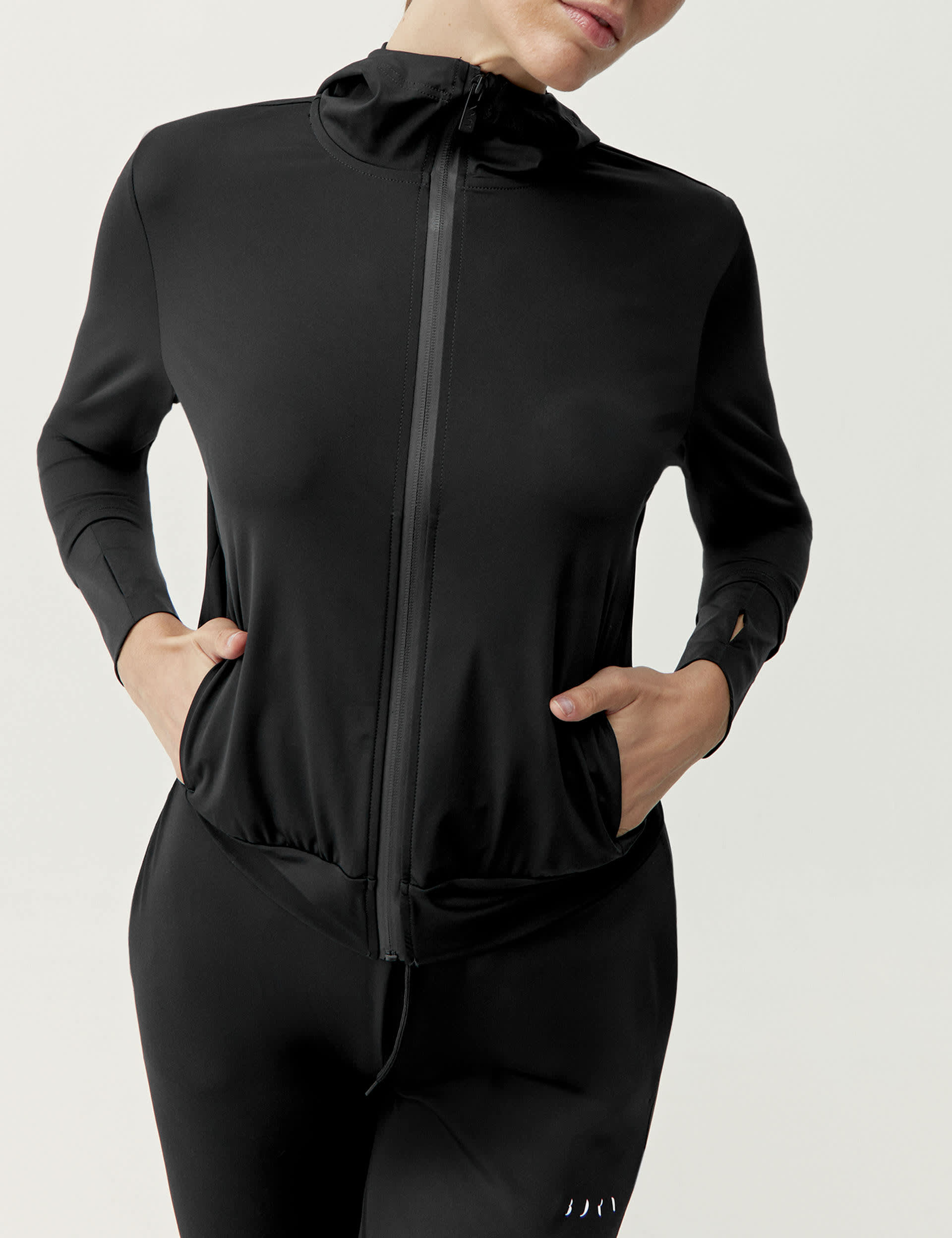 Born Women's Airla Zip Up Hooded Sports Jacket