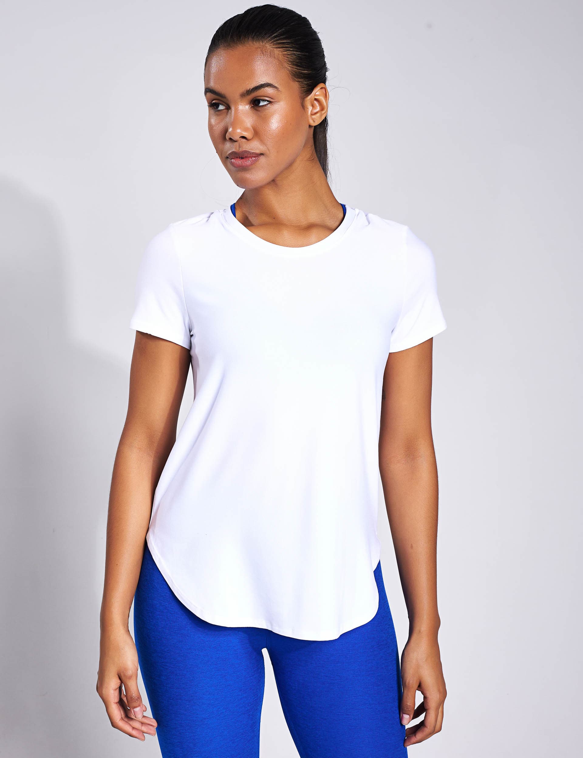 Beyond Yoga Women's Featherweight On The Down Low T-Shirt - M - White, Black,White