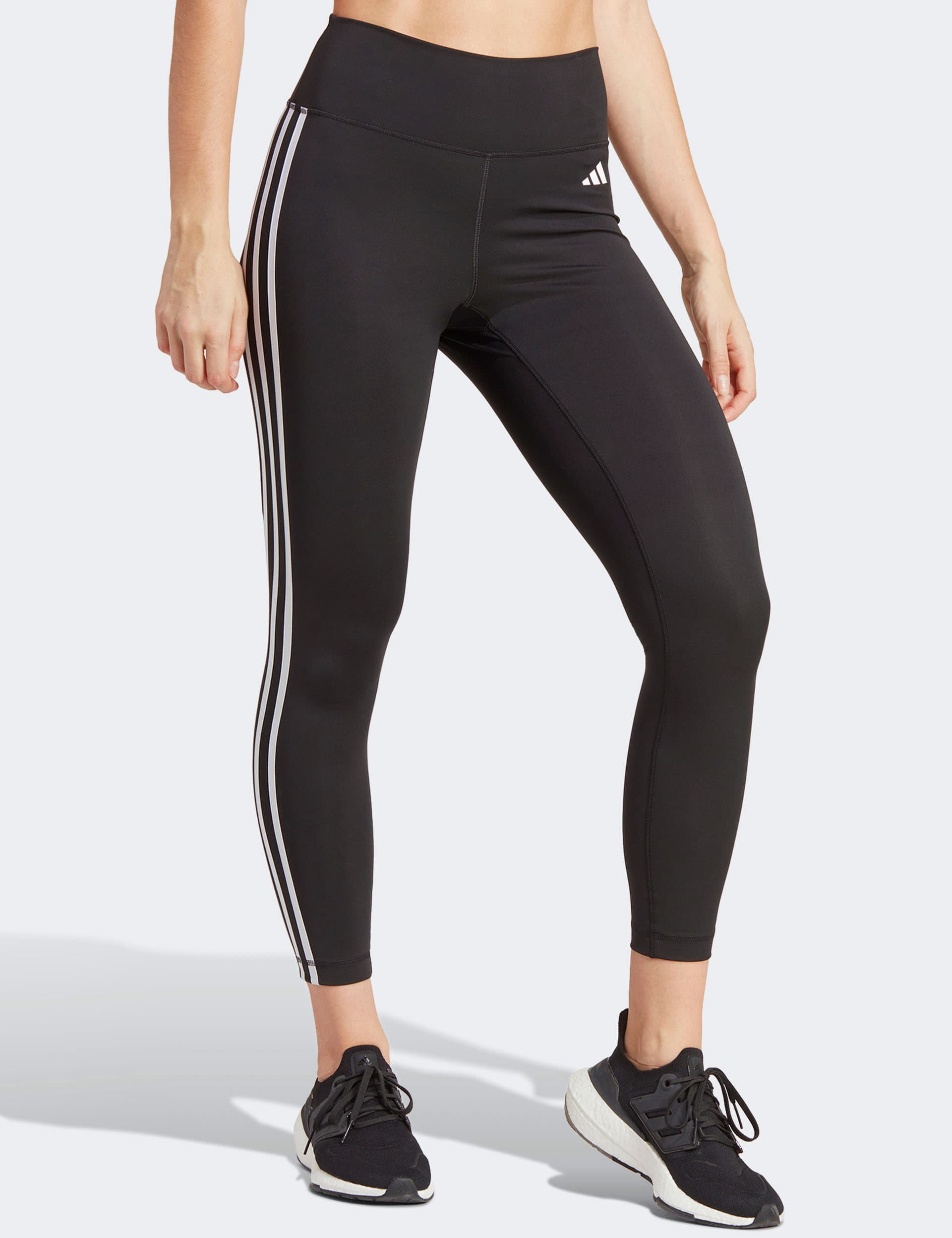 Adidas Women's Train Essentials 3 Stripes 7/8 Gym Leggings - Black, Black