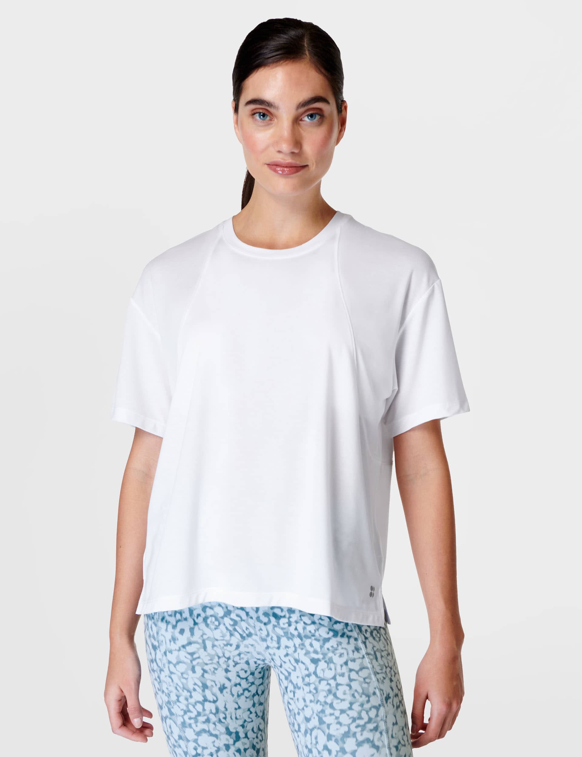 Sweaty Betty Women's Soft Flow Studio Crew Neck Relaxed T-Shirt - M - White, White