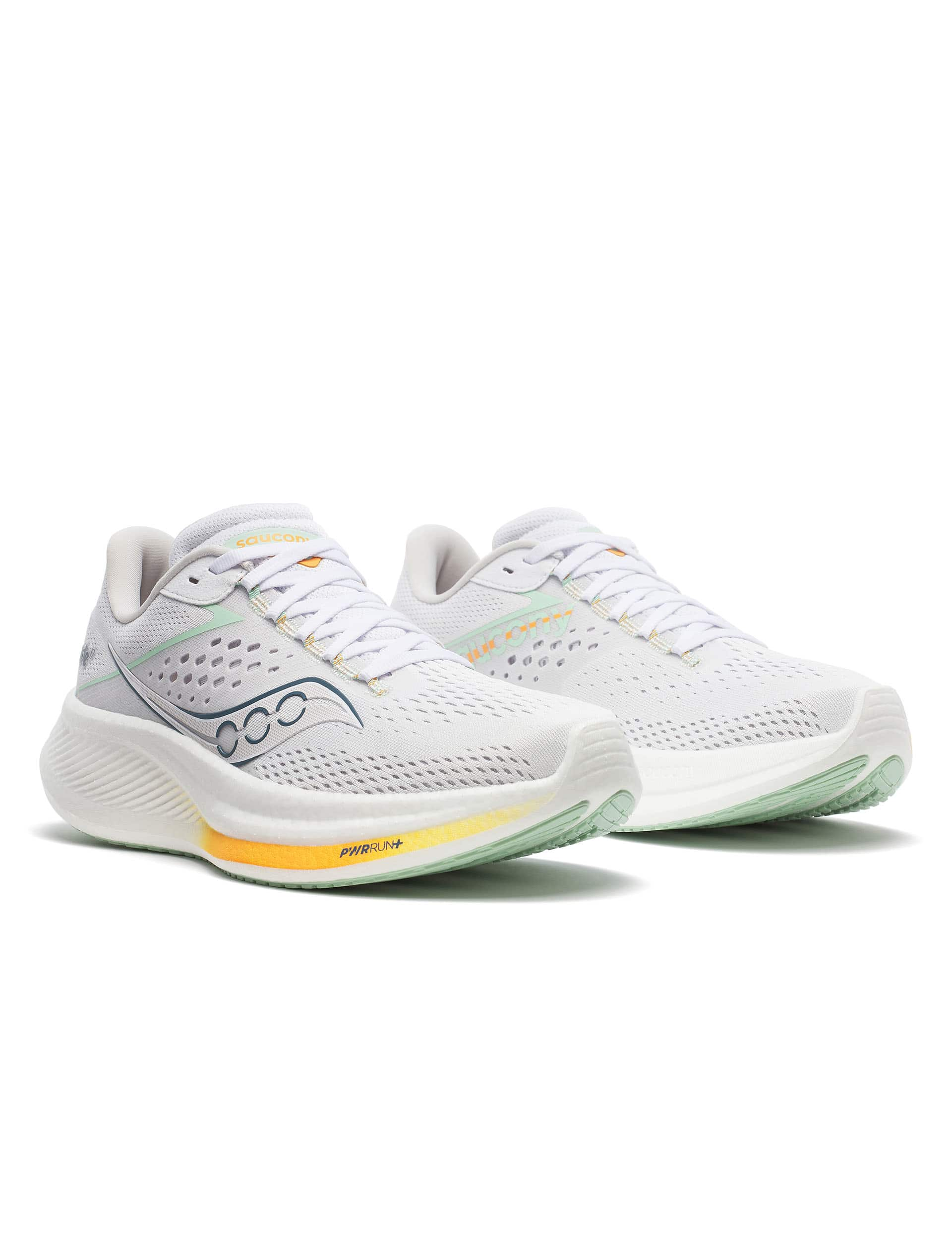 Saucony Women's Ride 17 Trainers - 6 - White Mix, White Mix