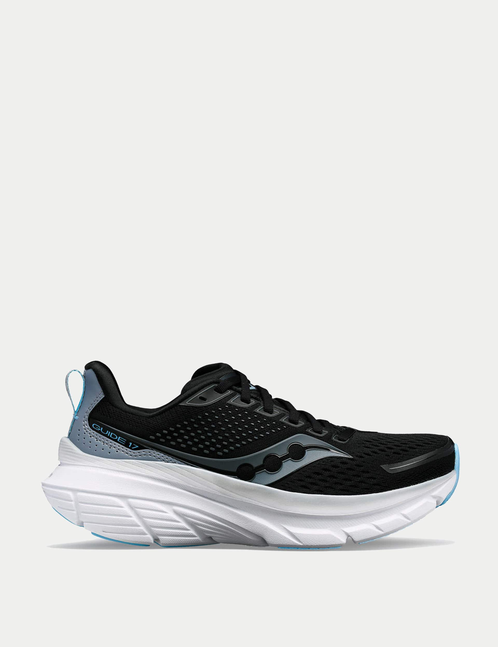 Saucony Women's Guide 17 Trainers - 6 - Black, Soft White,Duck Egg,Black