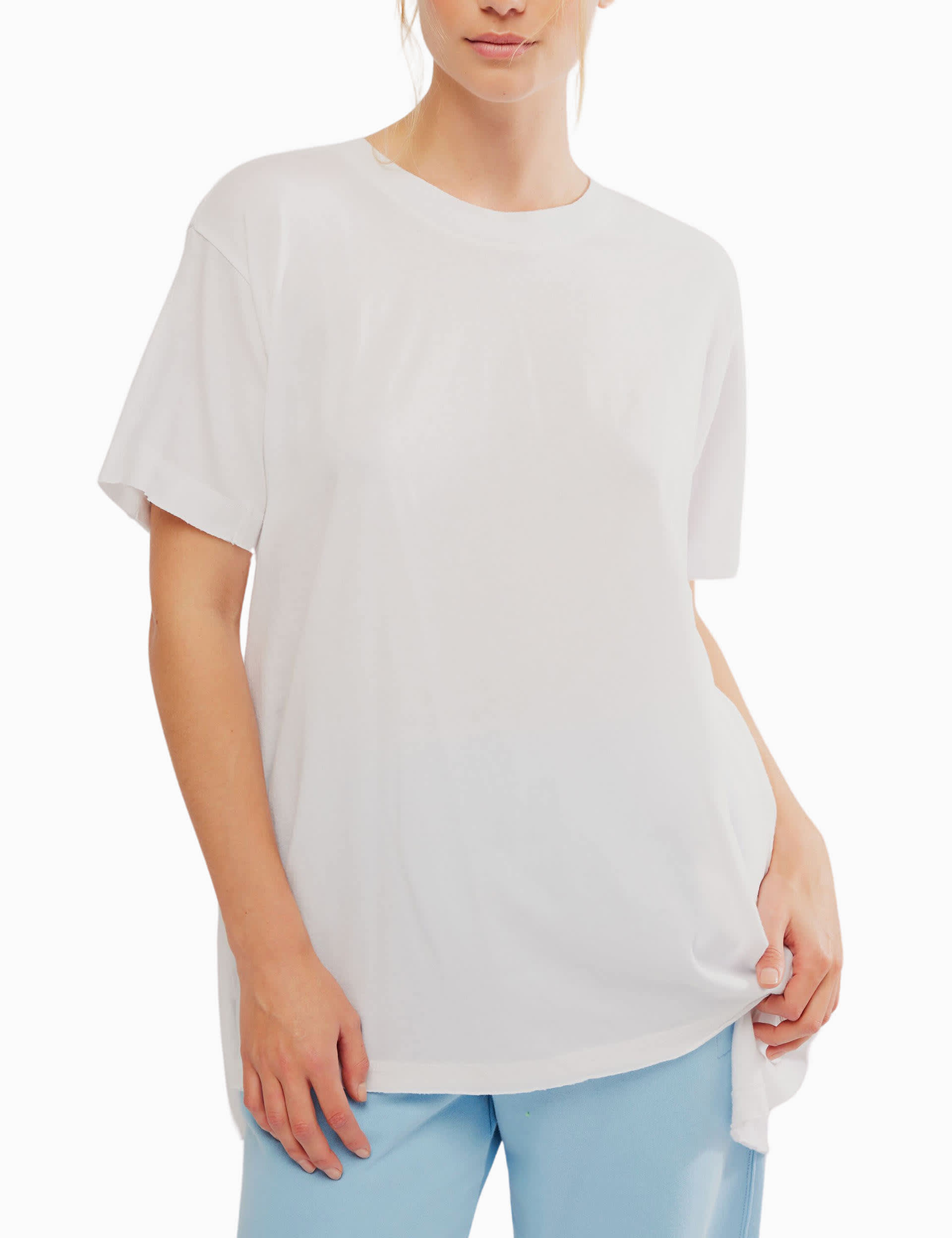 Fp Movement Women's Leg Day Pure Cotton Oversized T-Shirt - M - White, White