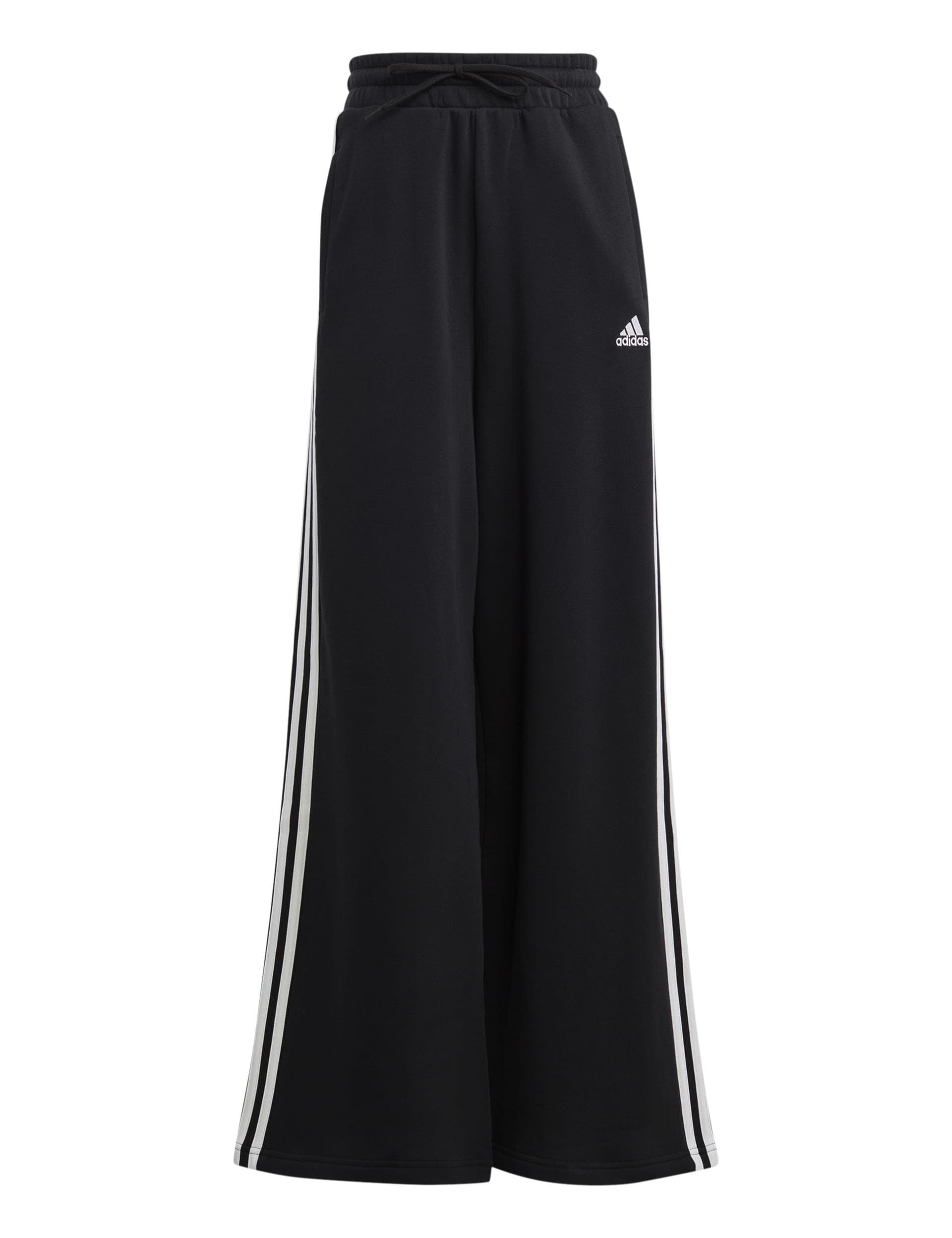 Adidas Women's Essentials 3-Stripes Wide Leg Joggers - XL - Black Mix, Black Mix