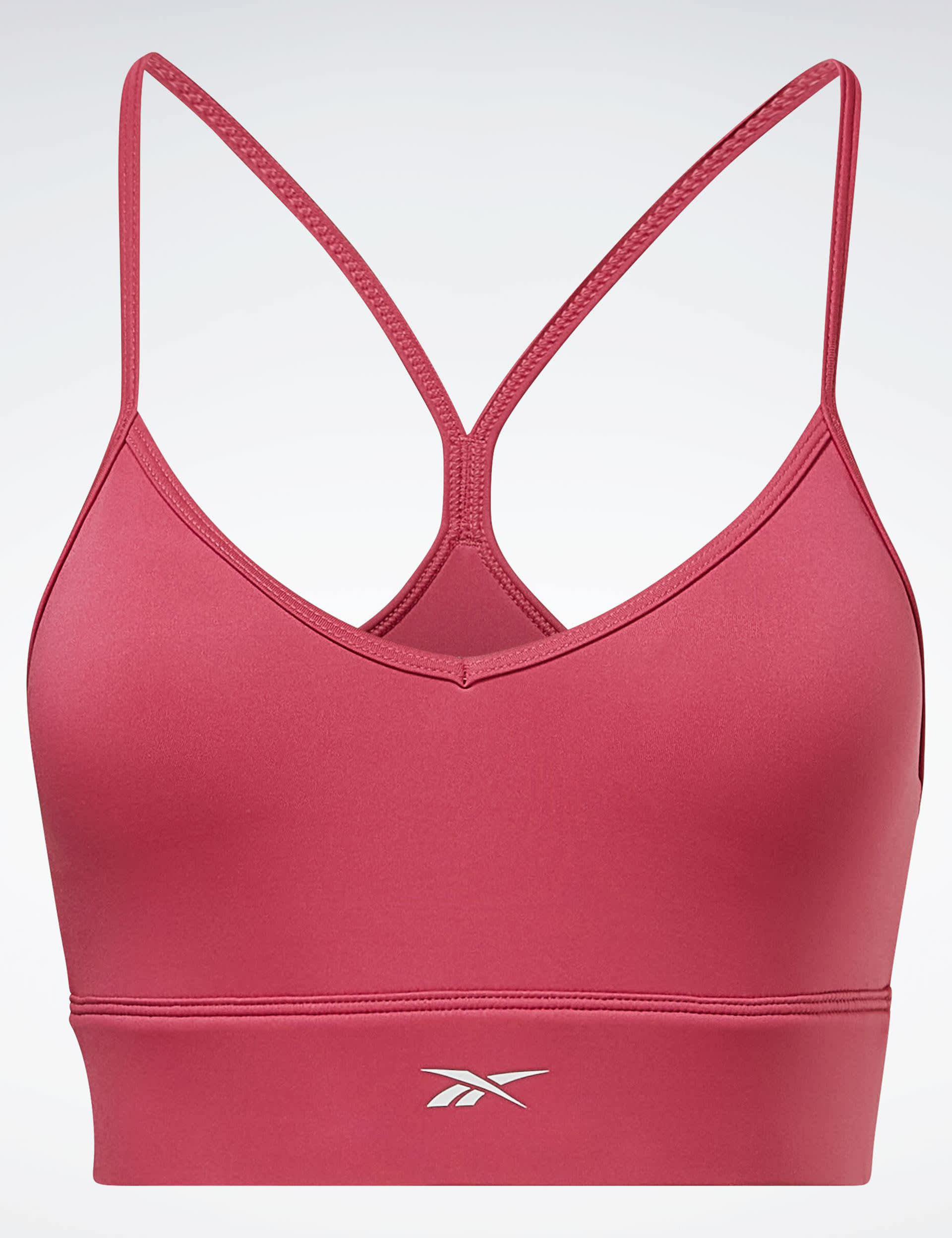 Reebok Women's ID Train Tri-Back Light Support Sports Bra - XL - Dark Pink, Dark Pink