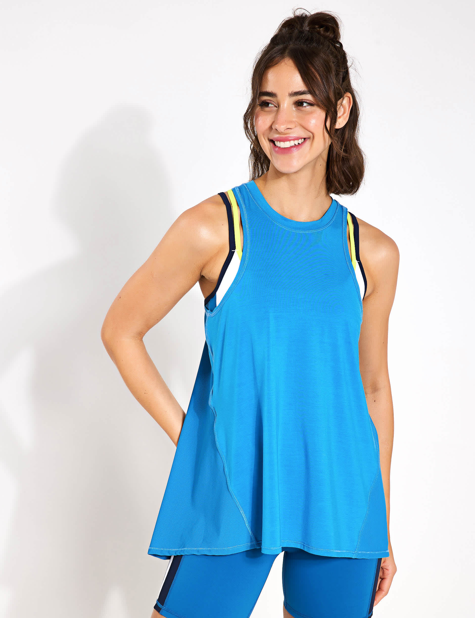 Lilybod Women's Kendall Modal Rich Relaxed Vest Top - Bright Blue, Bright Blue