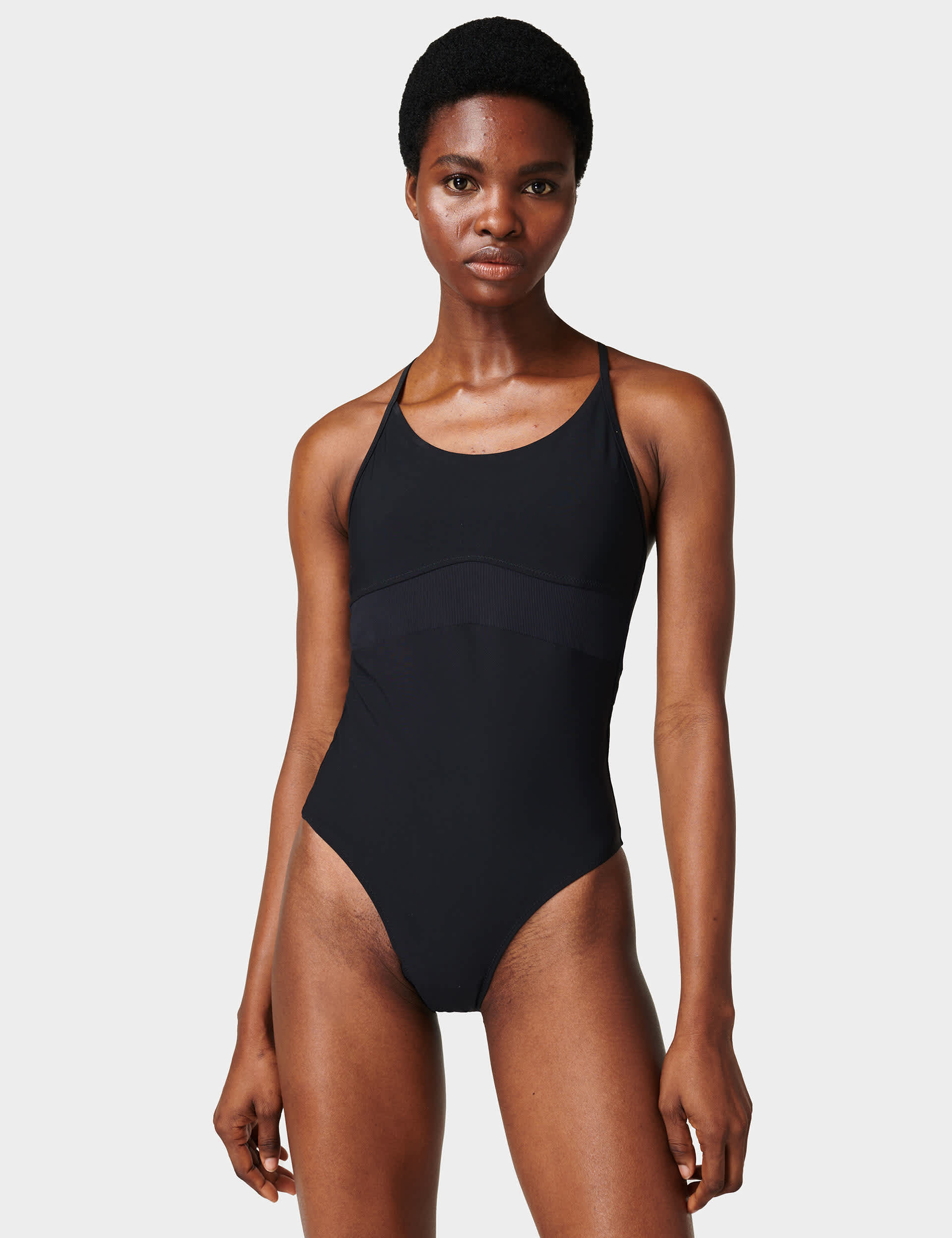 Sweaty Betty Women's Aqua Xtra Lifer Performance Swimsuit - Black, Black