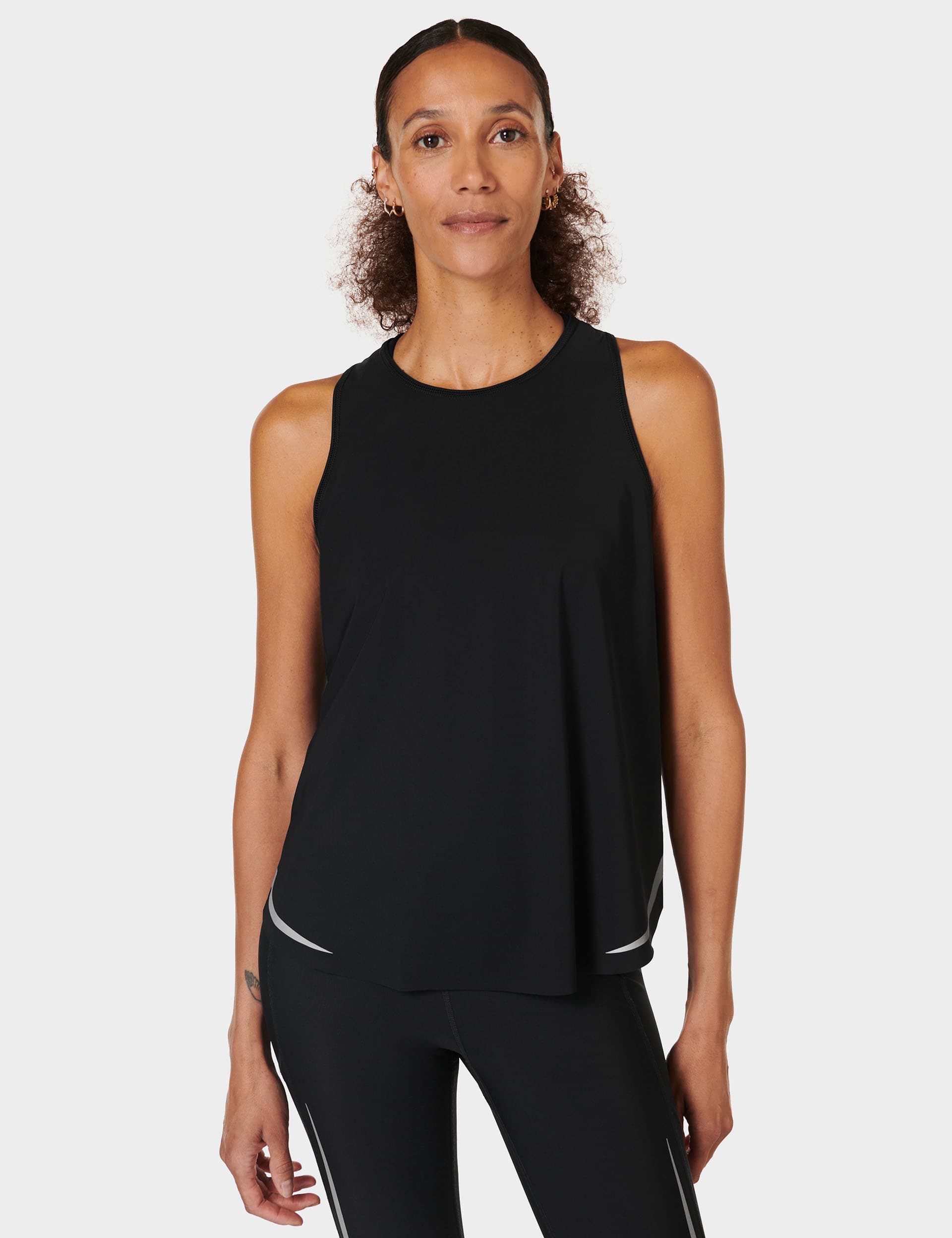 Sweaty Betty Women's Zero Gravity Racer Back Running Vest Top - M - Black, Black,Light Blue