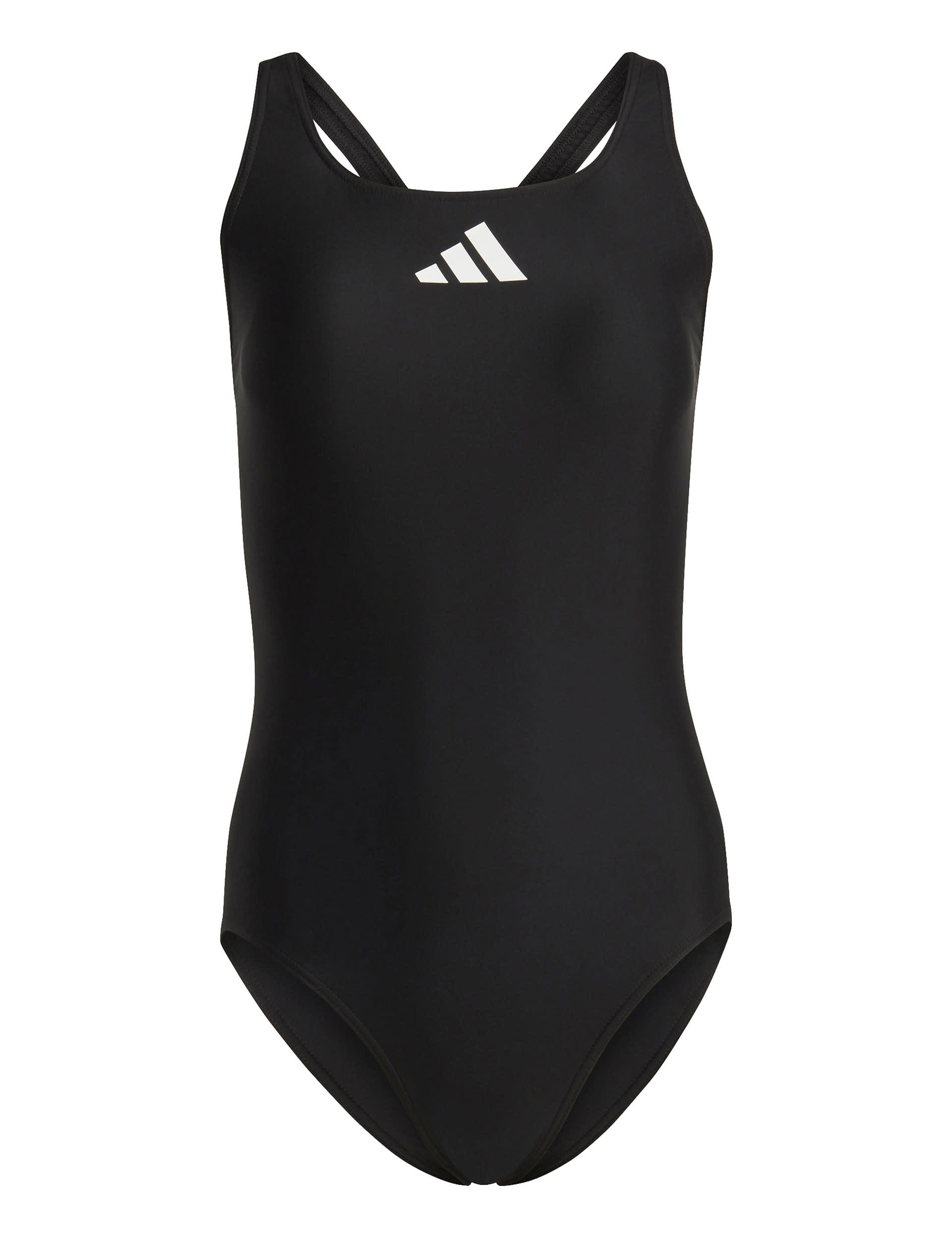 Adidas Women's 3 Bar Logo Scoop Neck Swimsuit - 32 - Black Mix, Black Mix