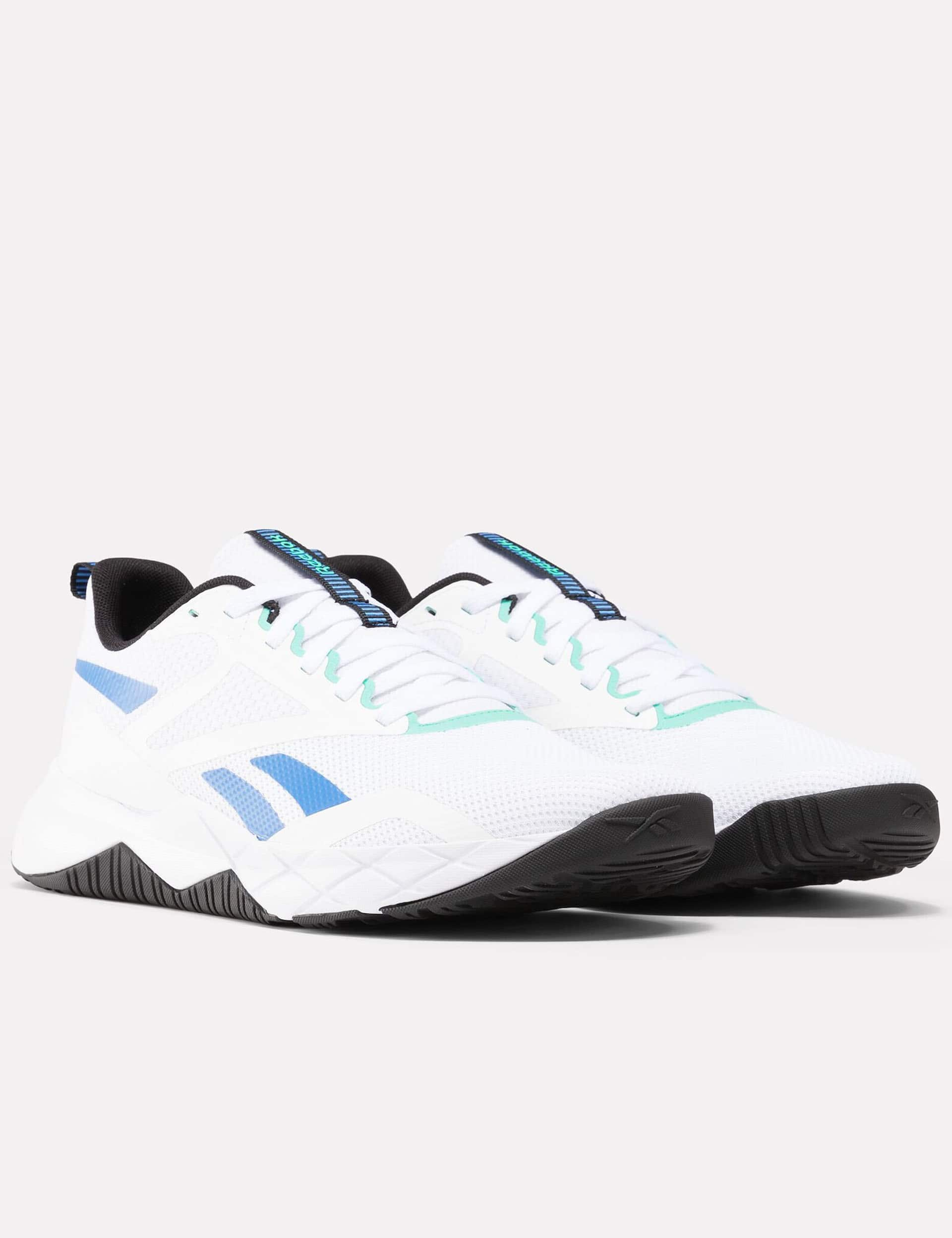 Reebok Men's NFX Trainers - 10 - White Mix, White Mix,Light Blue