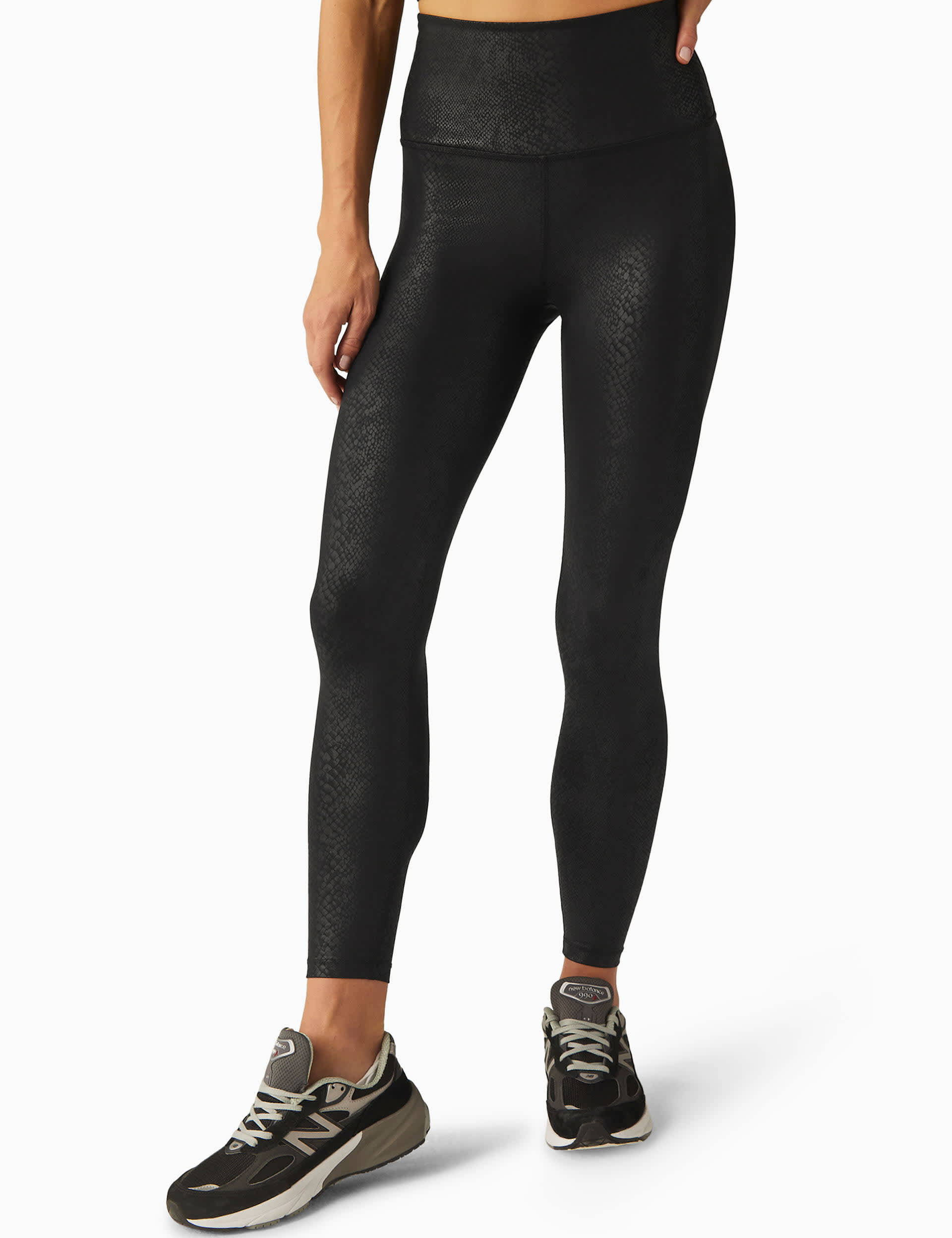 Beyond Yoga Women's Powershine Printed High Waisted 7/8 Leggings - M - Black, Black