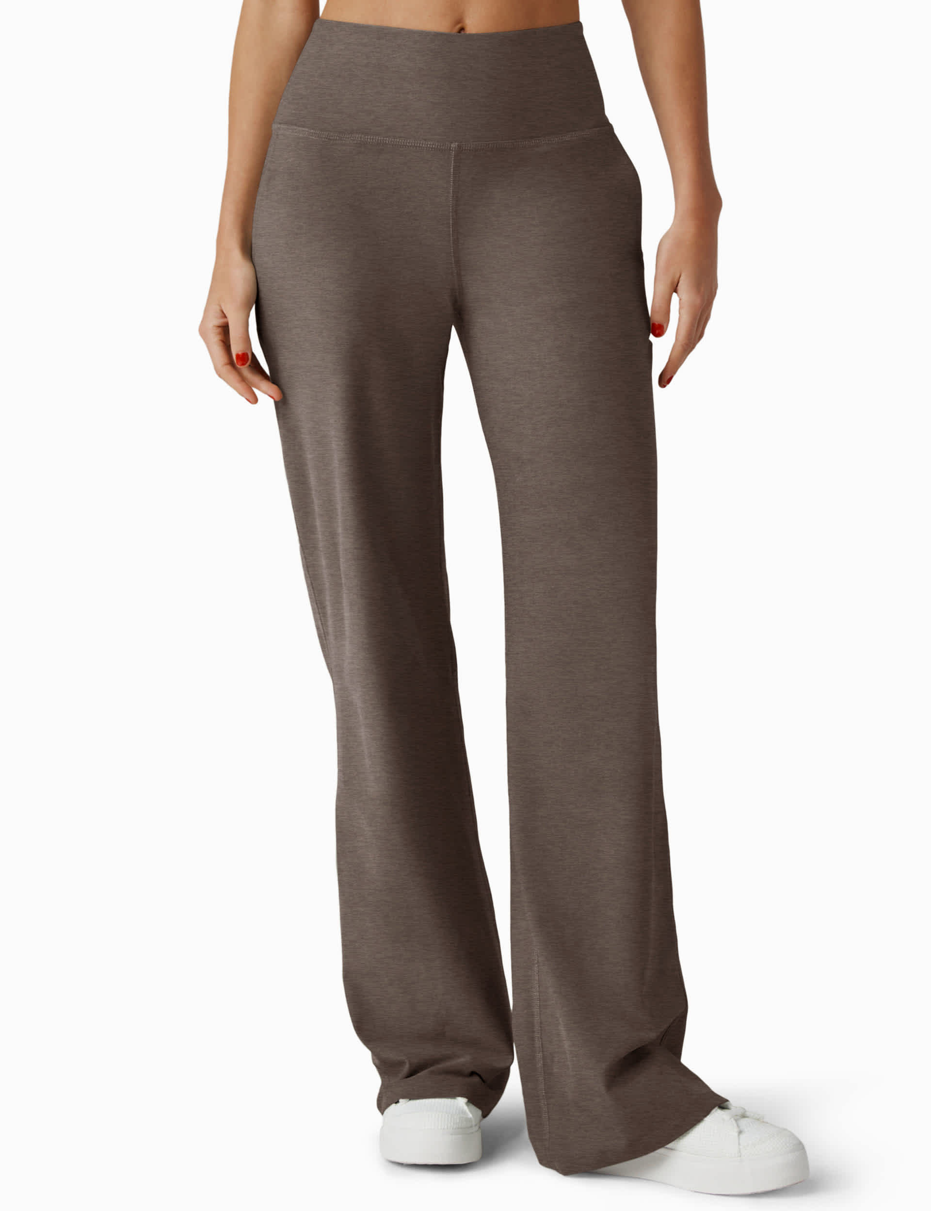 Beyond Yoga Women's Spacedye Laid Back Wide Leg Joggers - M - Light Brown, Dark Brown,Light Brown