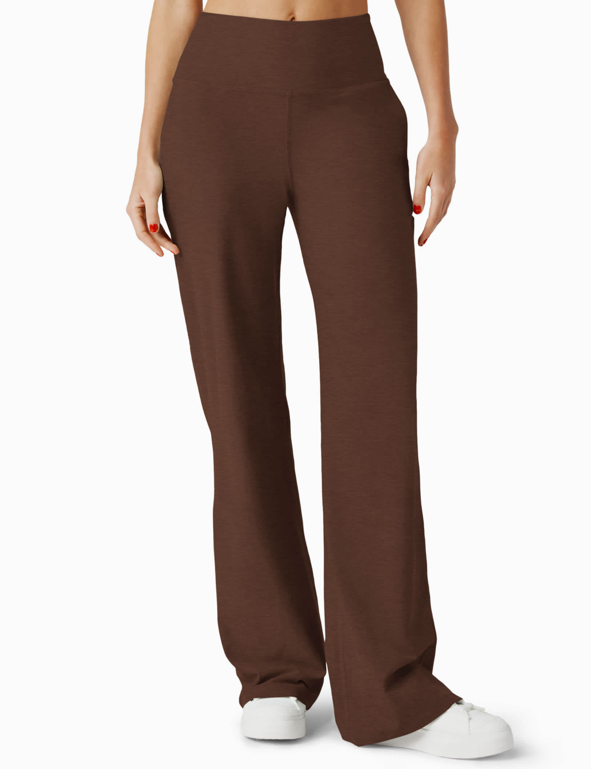 Beyond Yoga Women's Spacedye Laid Back Wide Leg Joggers - M - Dark Brown, Dark Brown