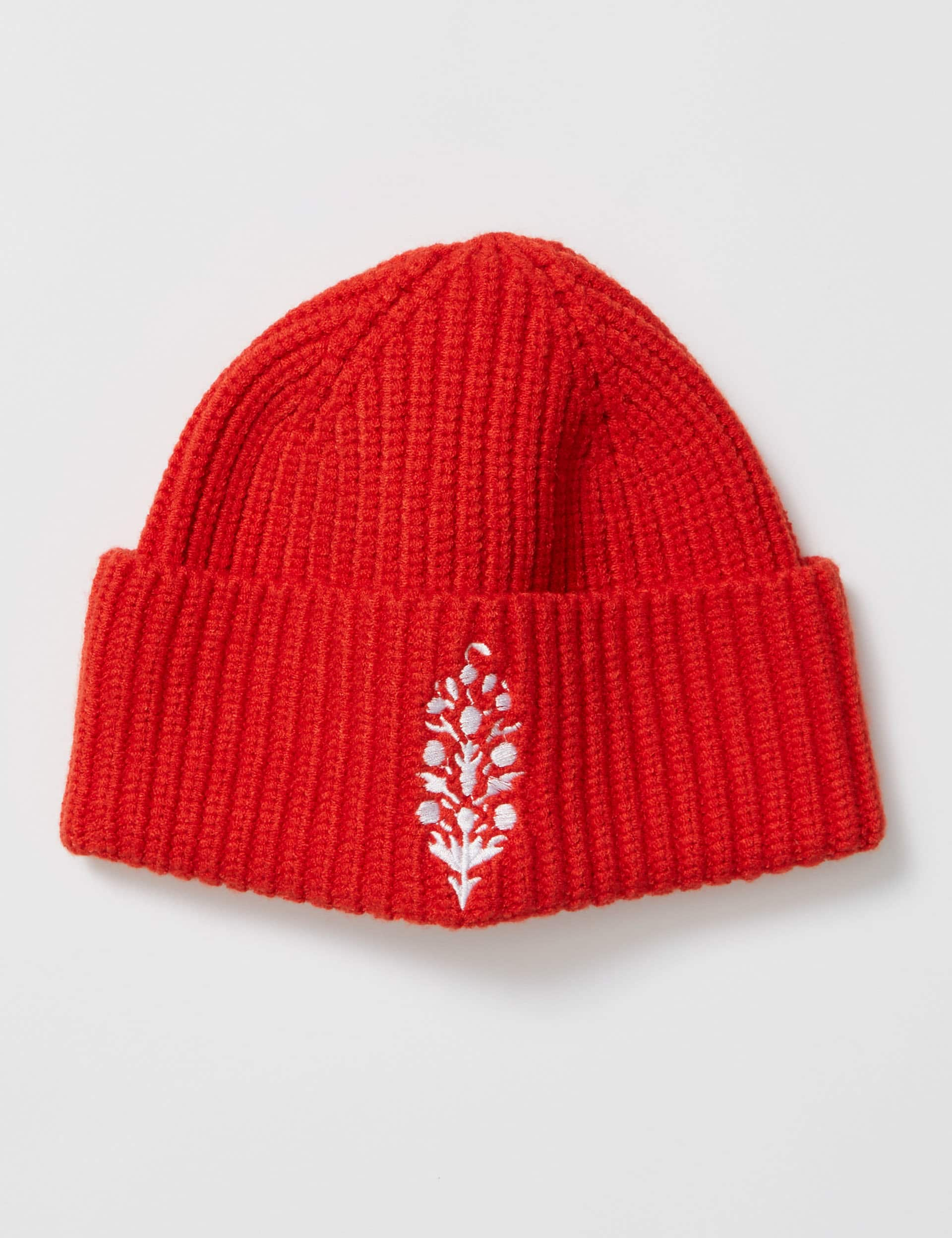 Fp Movement Women's Big Butti Rib Turn Up Beanie Hat - Bright Red, Bright Red