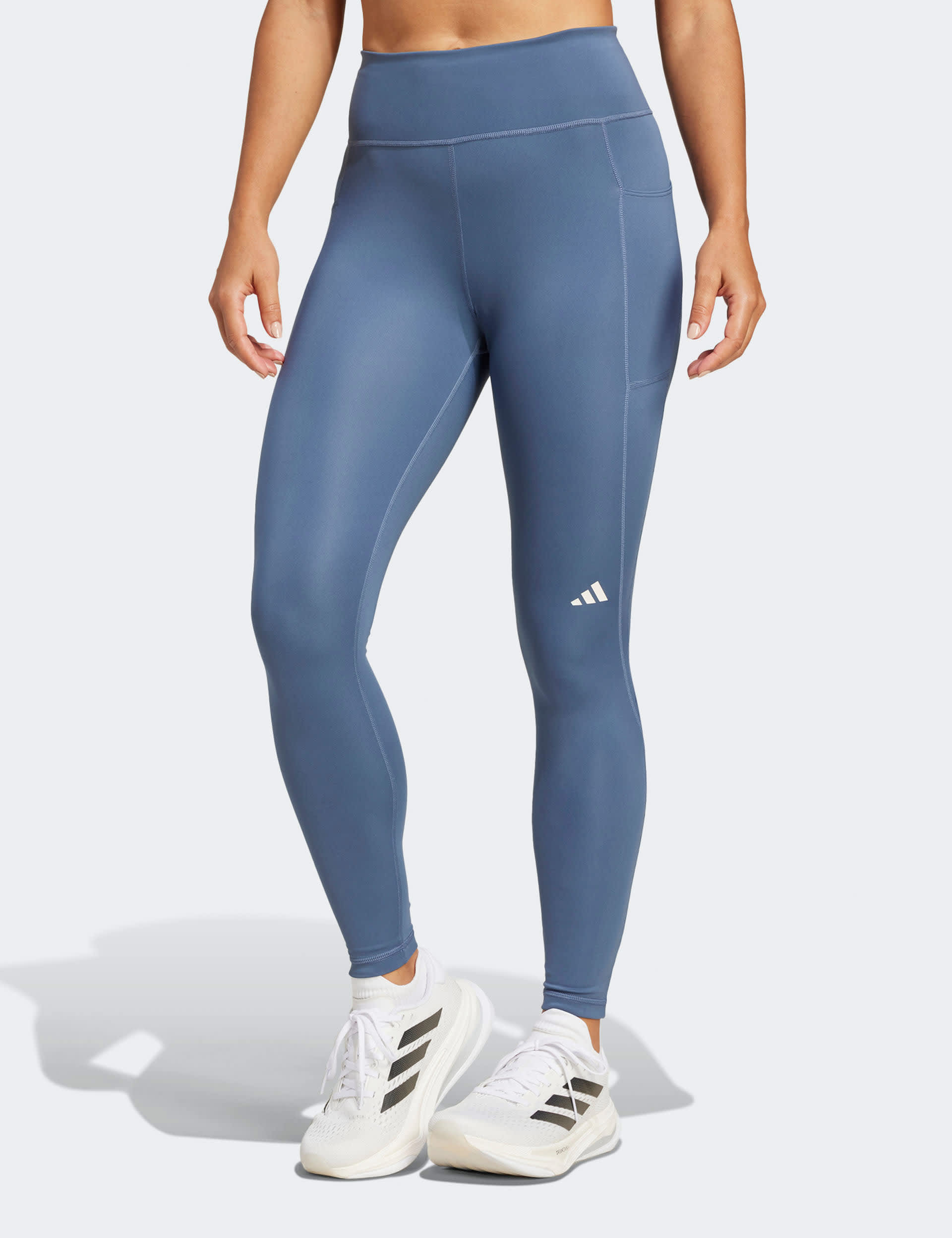 Adidas Women's Own The Run High Waisted 7/8 Leggings - M - Mid Blue, Mid Blue