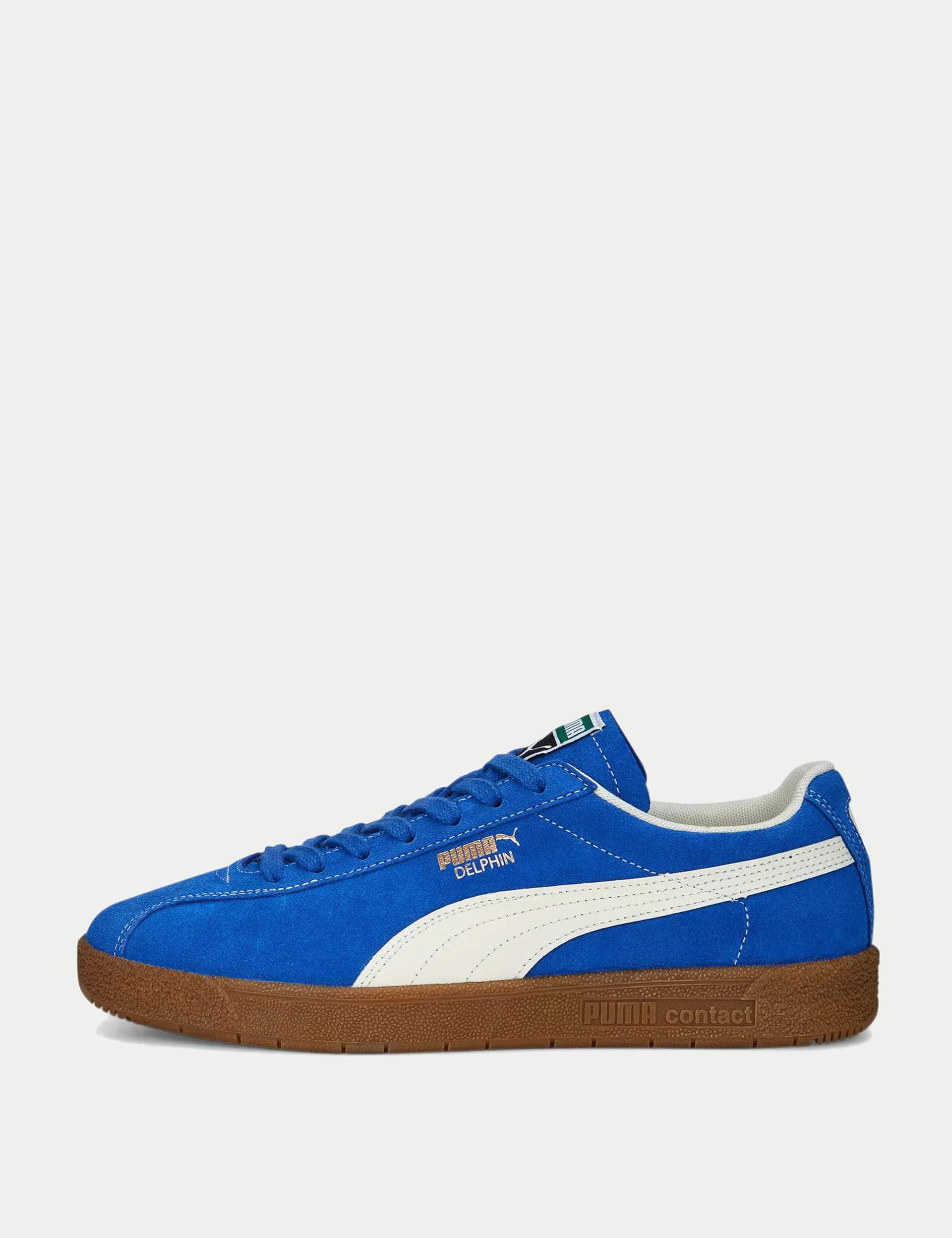 Puma Men's Delphin Suede Trainers - 9 - Cobalt, Black,Cobalt,Emerald