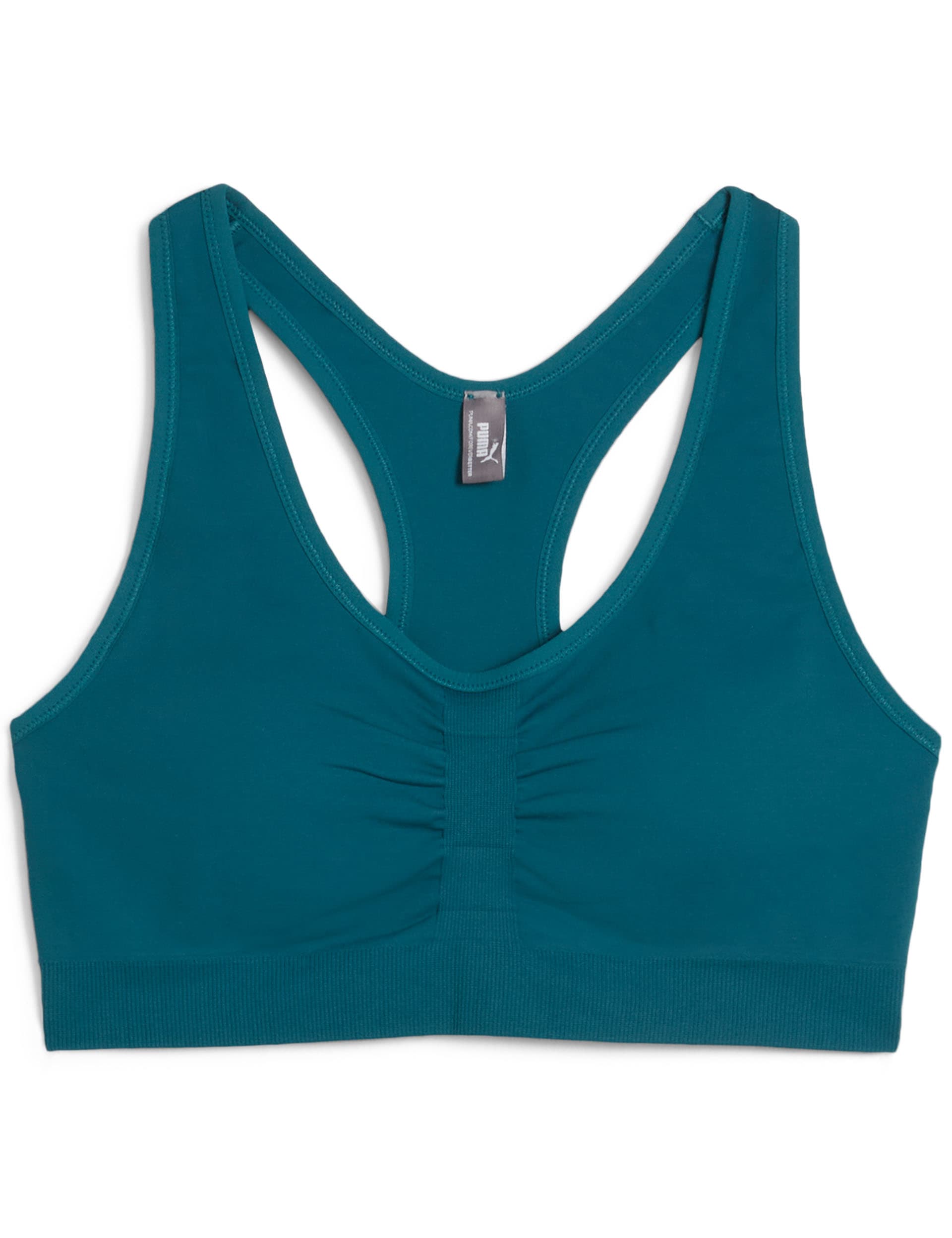 Puma Women's 4Keeps Shapeluxe Seamless Sports Bra - Teal Green, Teal Green