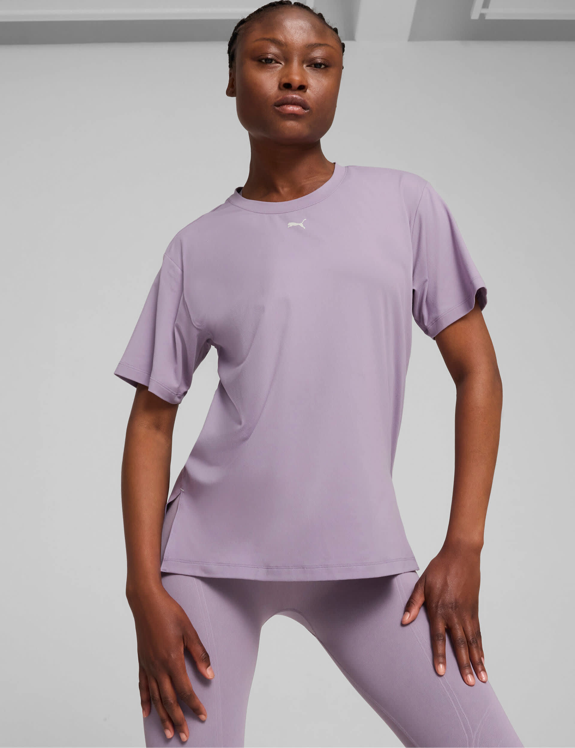 Puma Women's Cloudspun Crew Neck T-Shirt - M - Purple, Purple