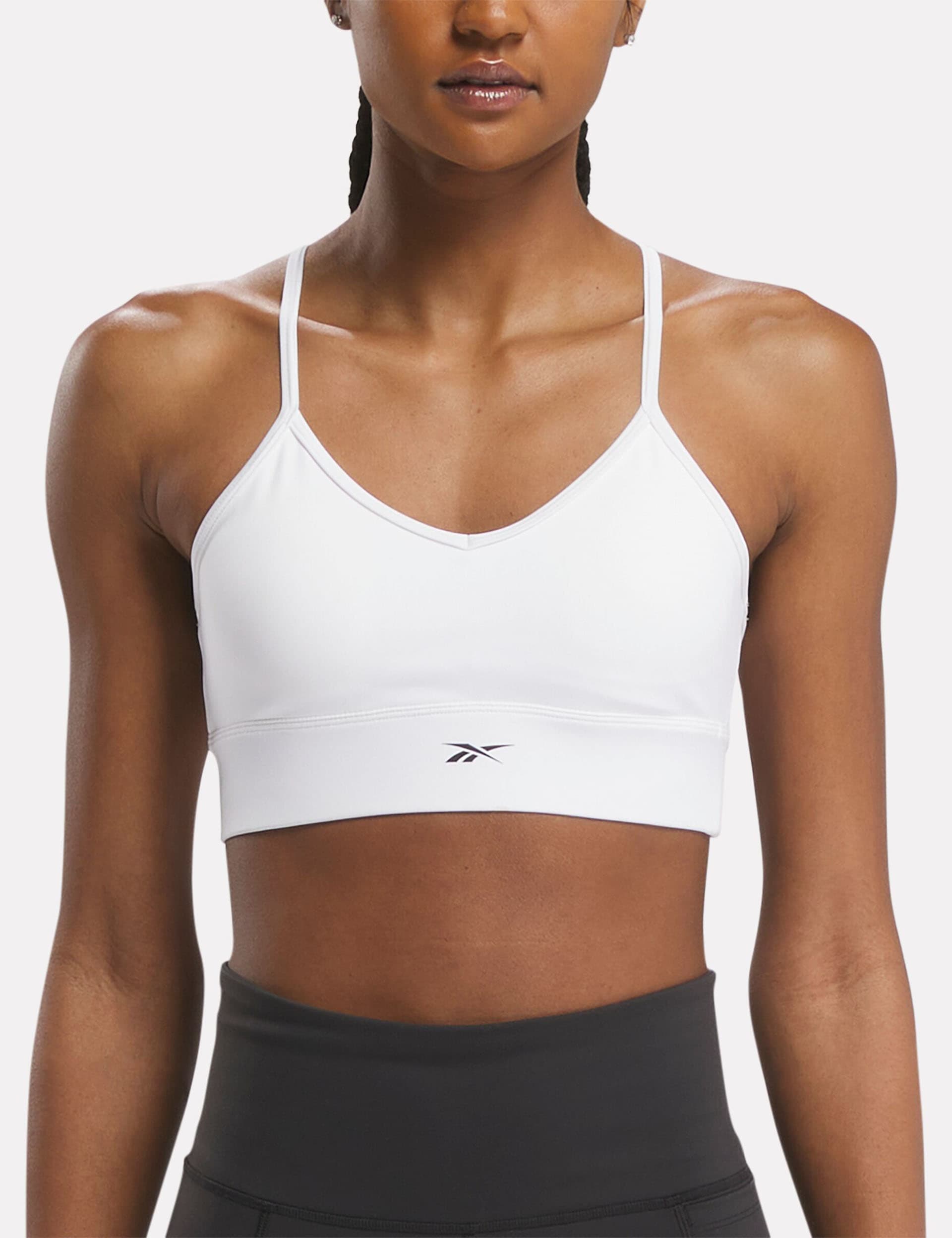 Reebok Women's Training Tri-Back Light Support Sports Bra - White, White