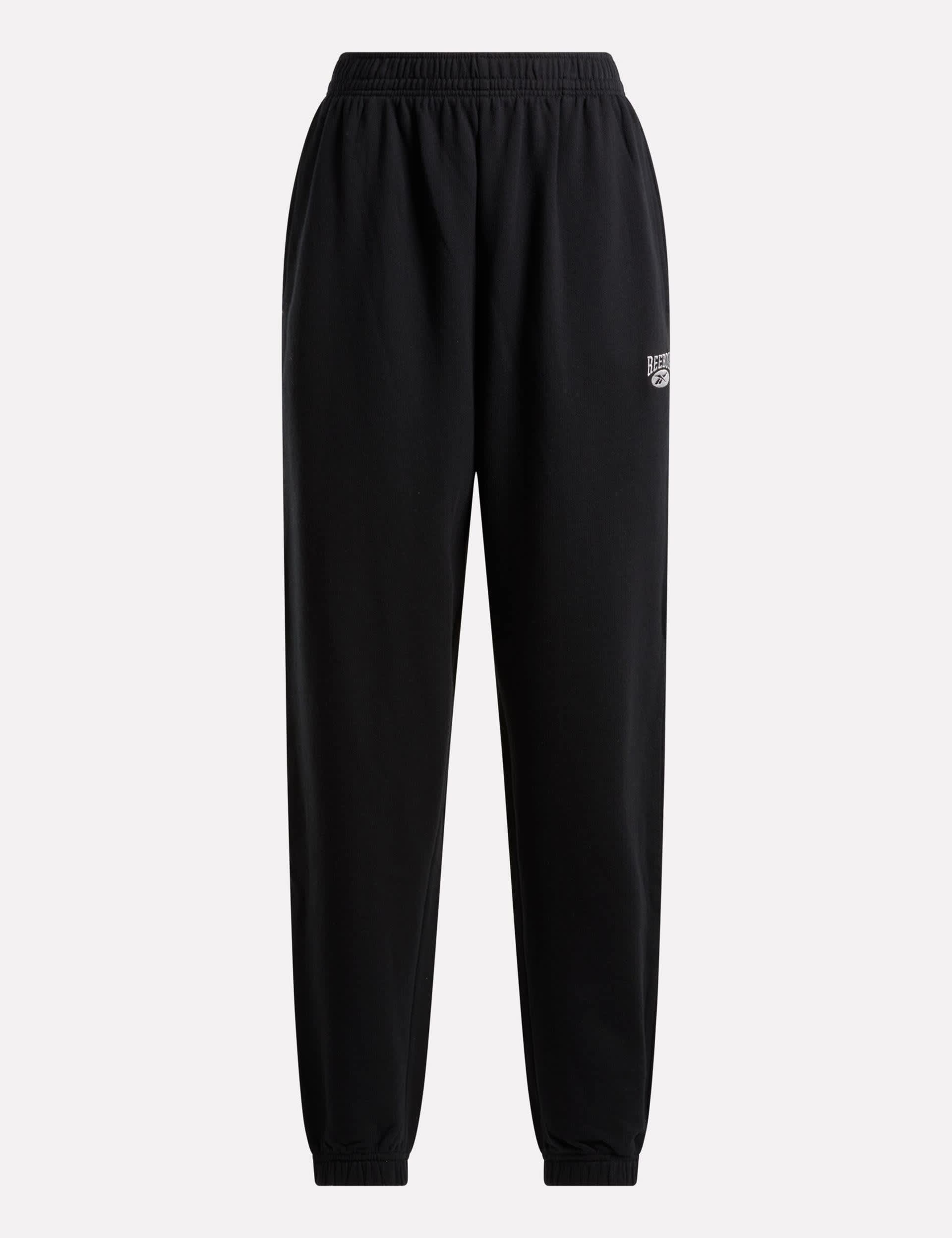 Reebok Women's Archive Evolution Pure Cotton Cuffed Joggers - Black, Black