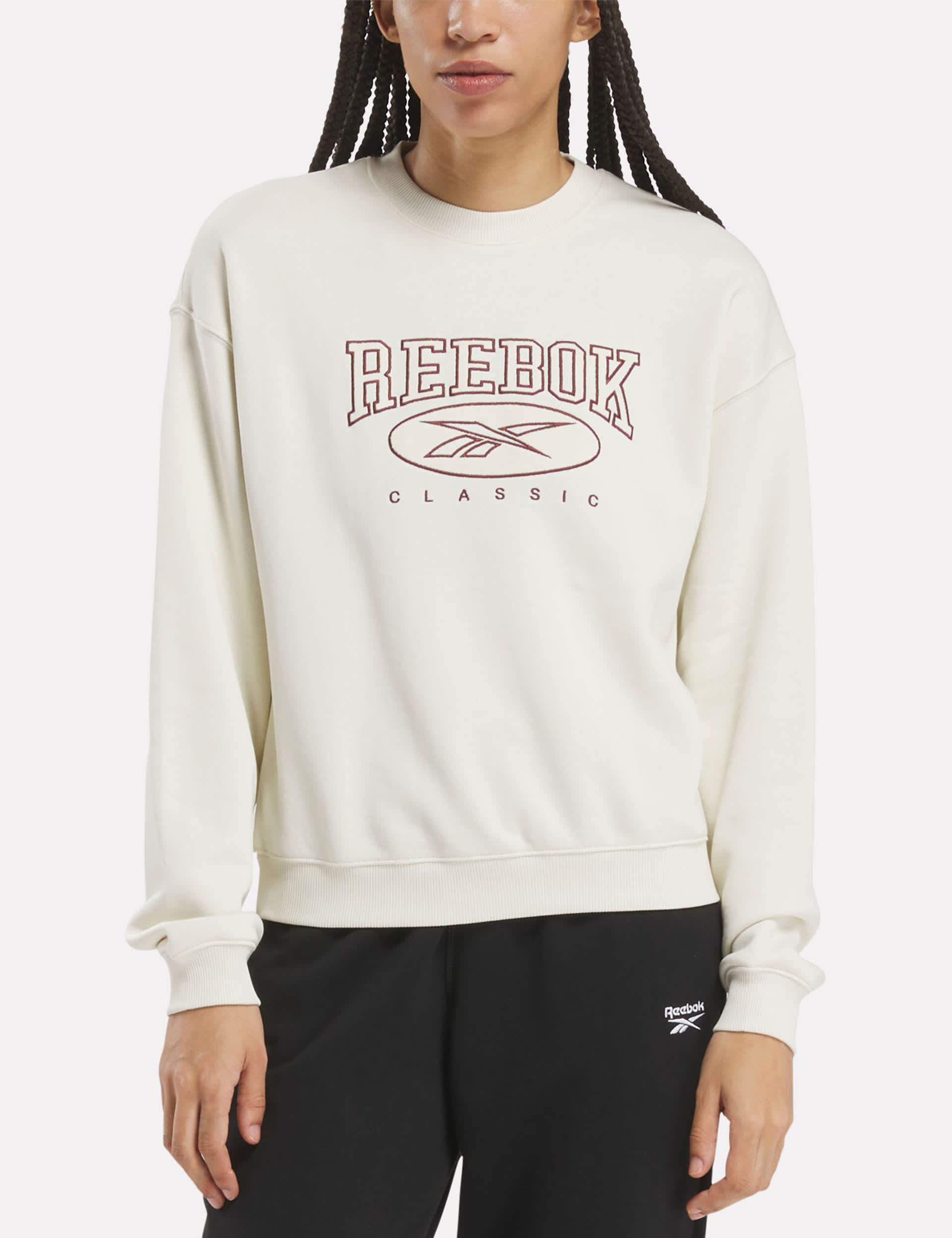 Reebok Women's Archive Evolution Pure Cotton Sweatshirt - M - Soft White, Soft White