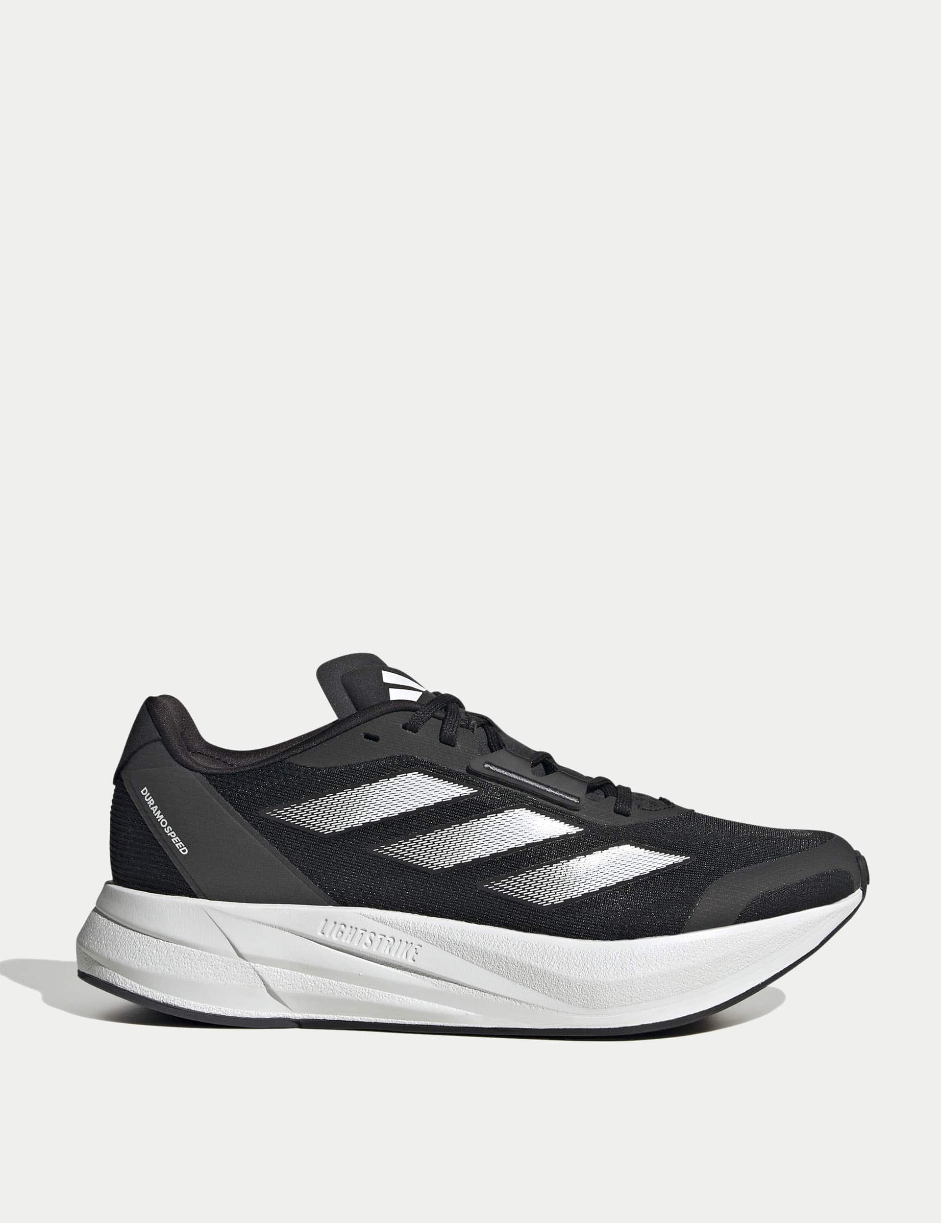 Adidas Women's Duramo Speed Mesh Detail Trainers - 5.5 - Black, Denim,Black