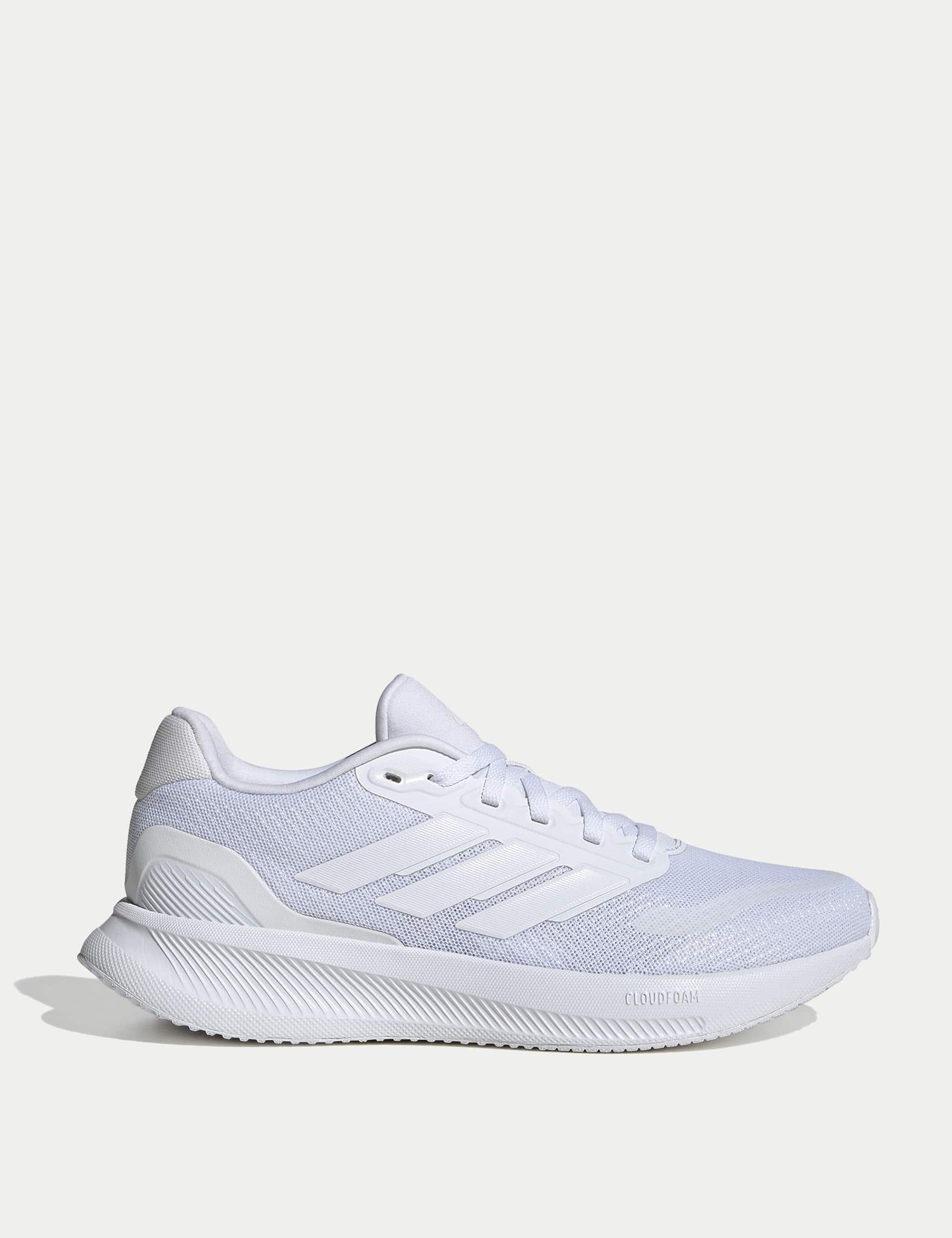 Adidas Women's Runfalcon 5 Running Trainers - 5.5 - White, White,Black Mix