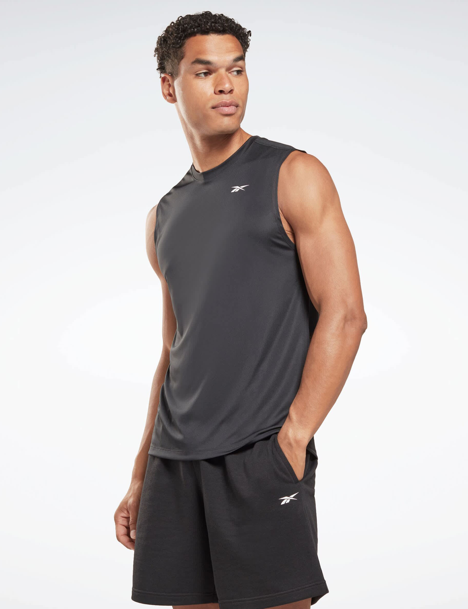 Reebok Men's Training Technical Sports T-Shirt - Black, Black