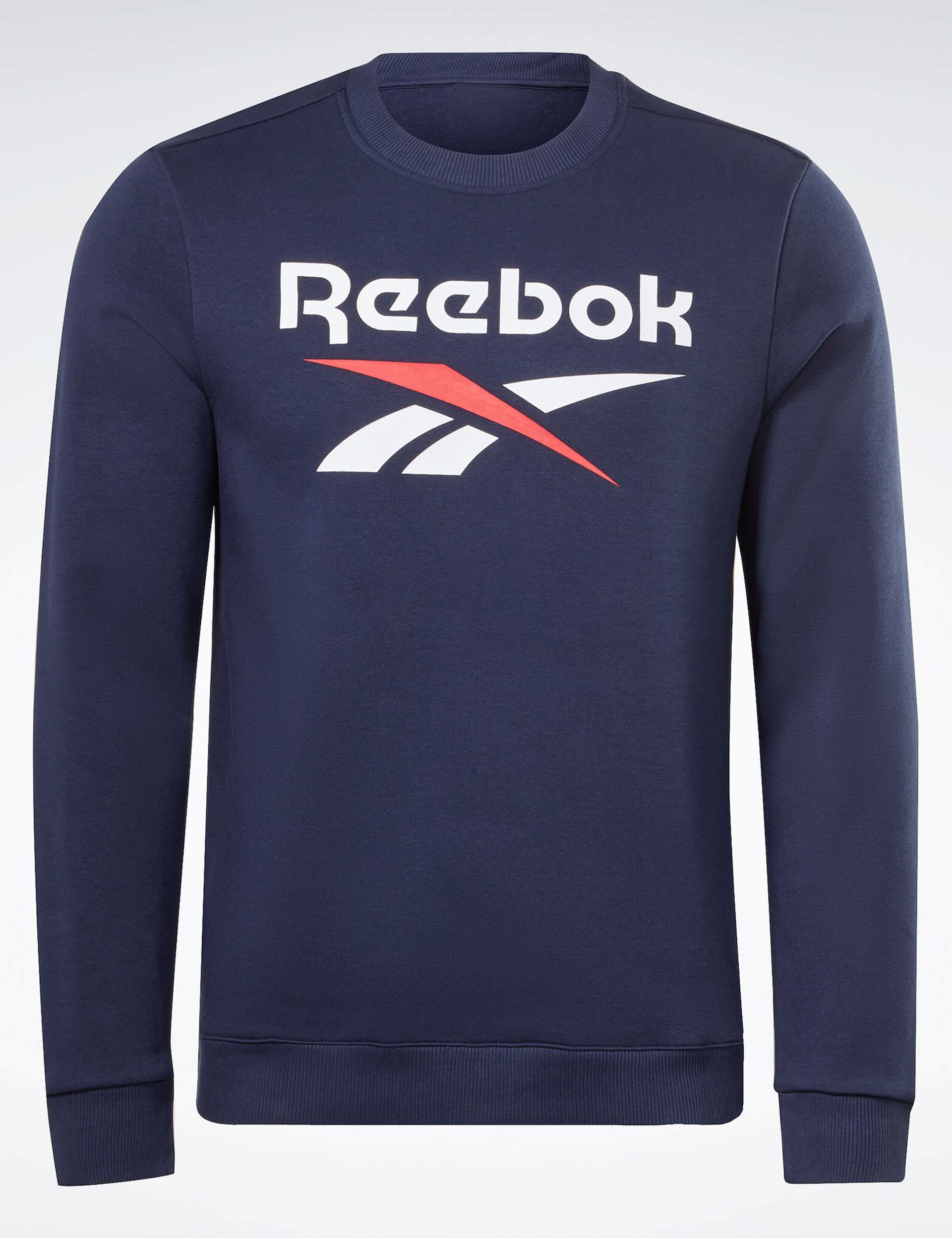 Reebok Men's Identity Big Logo Fleece Sweatshirt - Navy, Navy