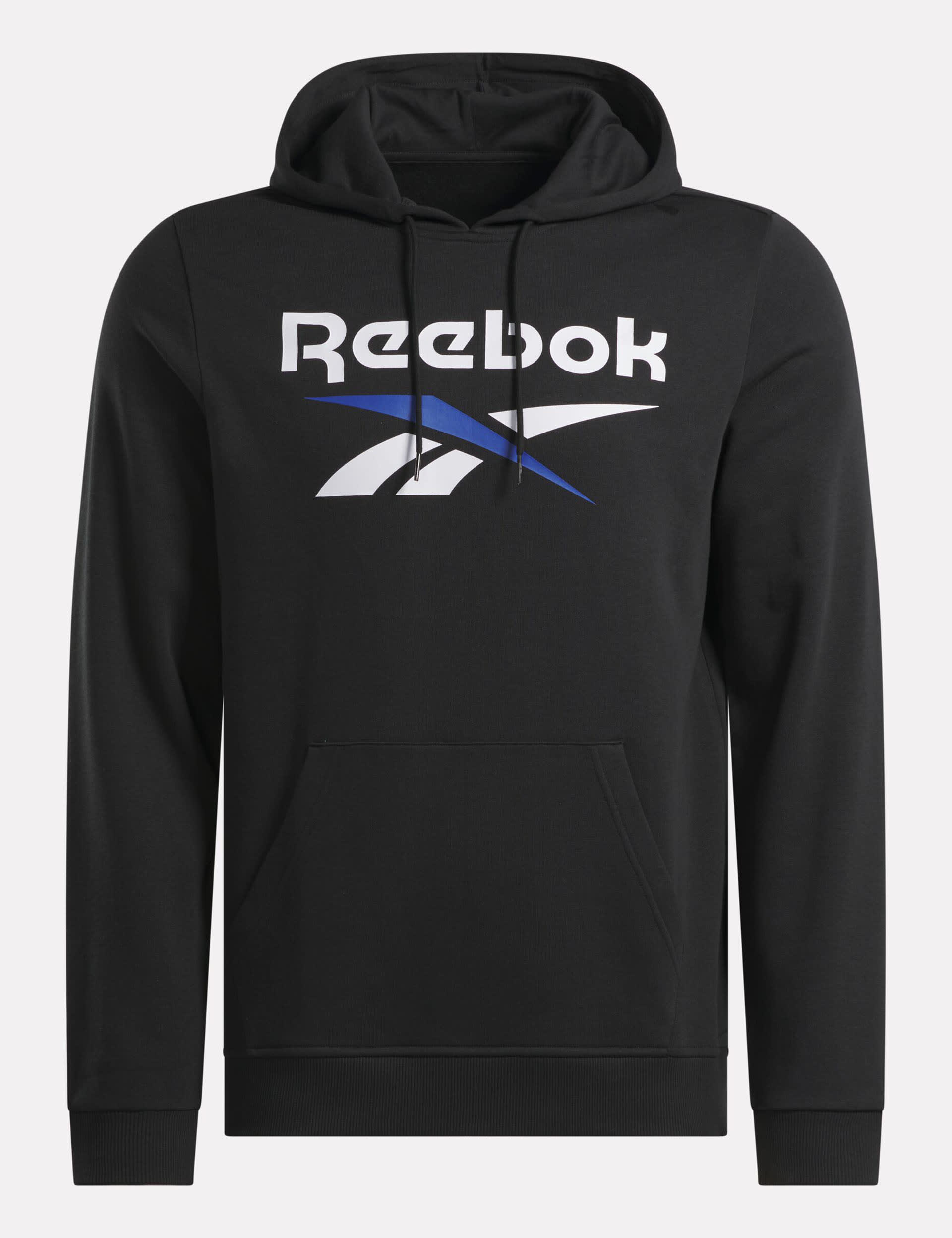 Reebok Men's Identity Big Logo Fleece Hoodie - Blue/Black, Blue/Black