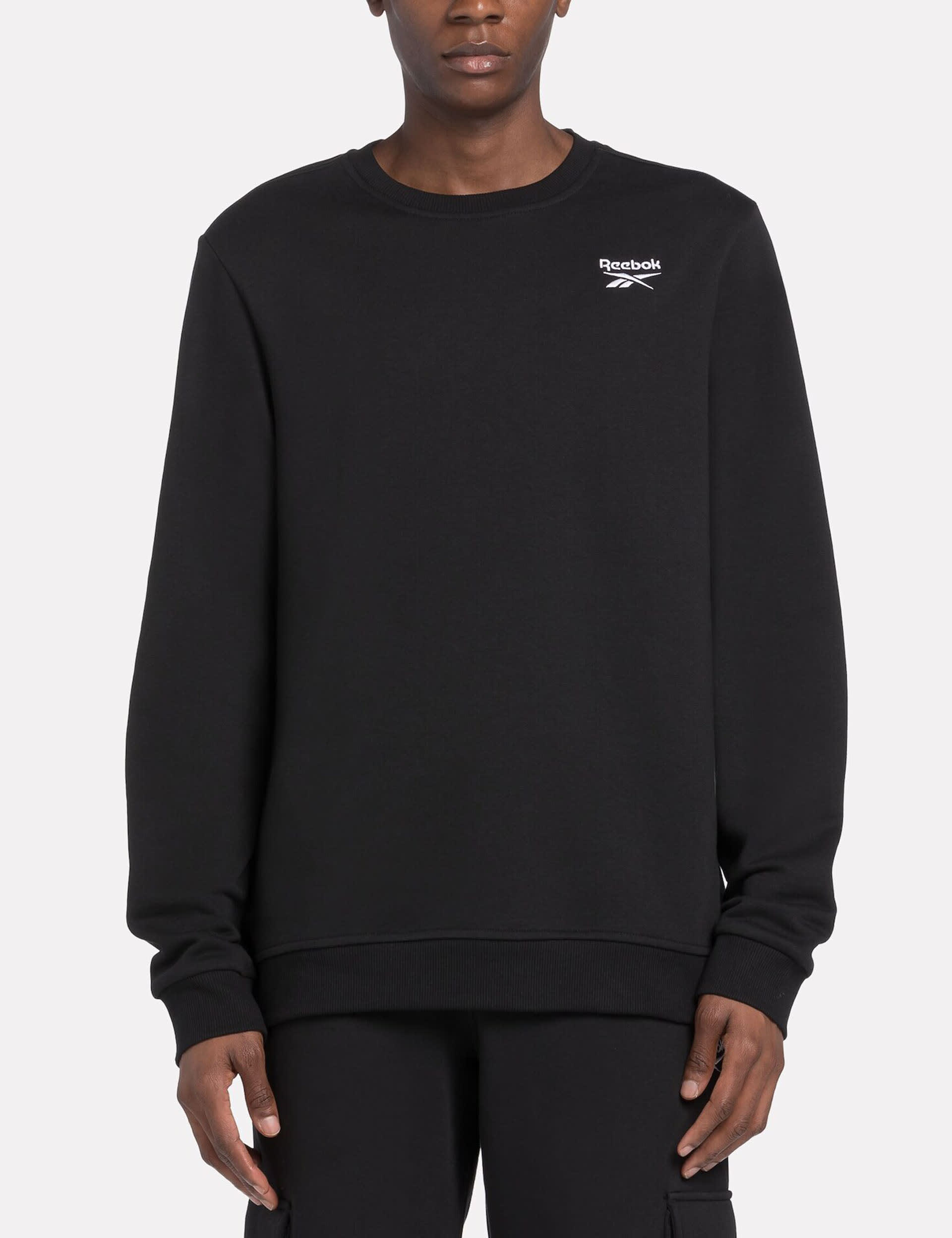 Reebok Men's Identity Small Logo Fleece Sweatshirt - Black, Black