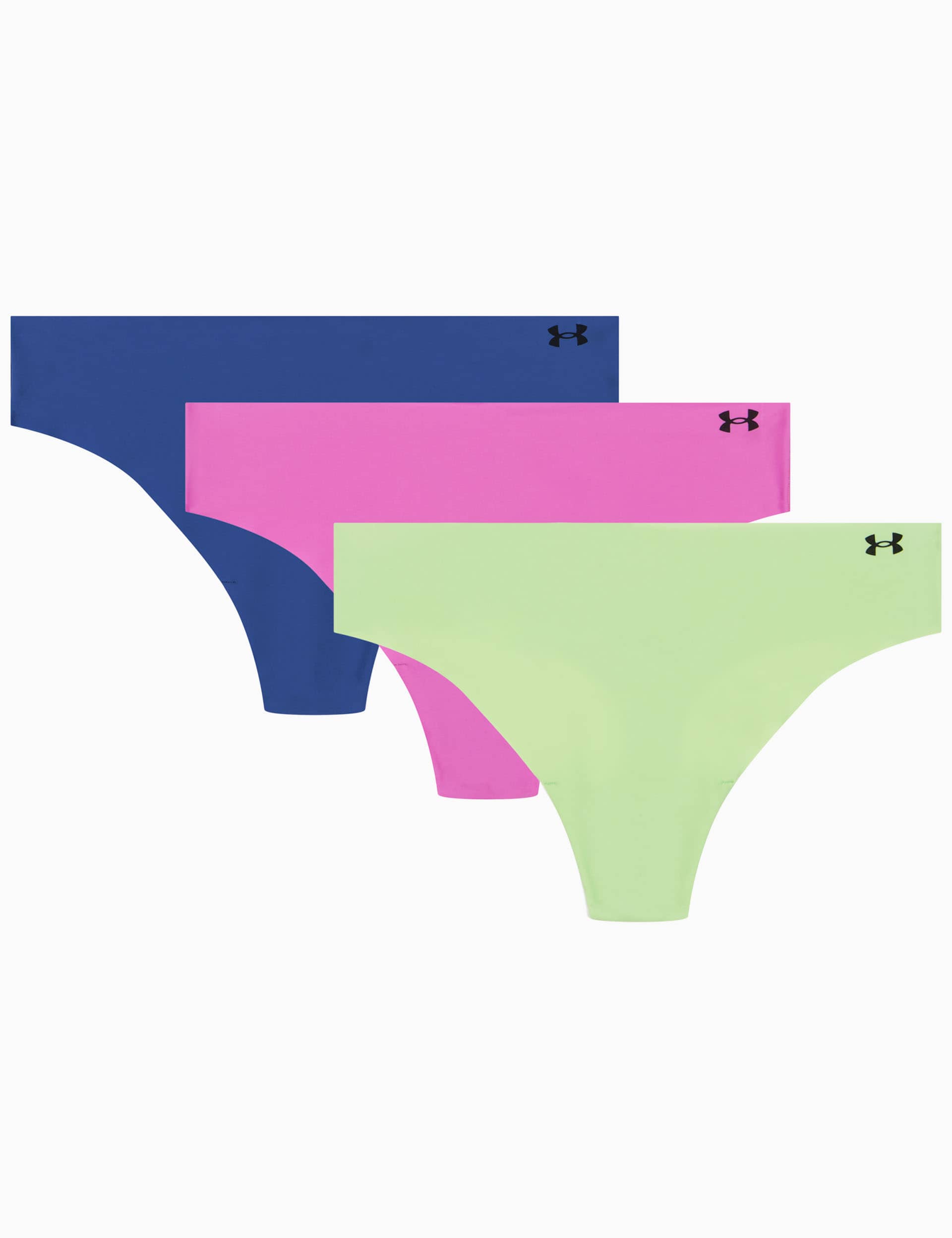 Under Armour Women's 3pk Pure Stretch No Show Thongs - L - Multi, Multi