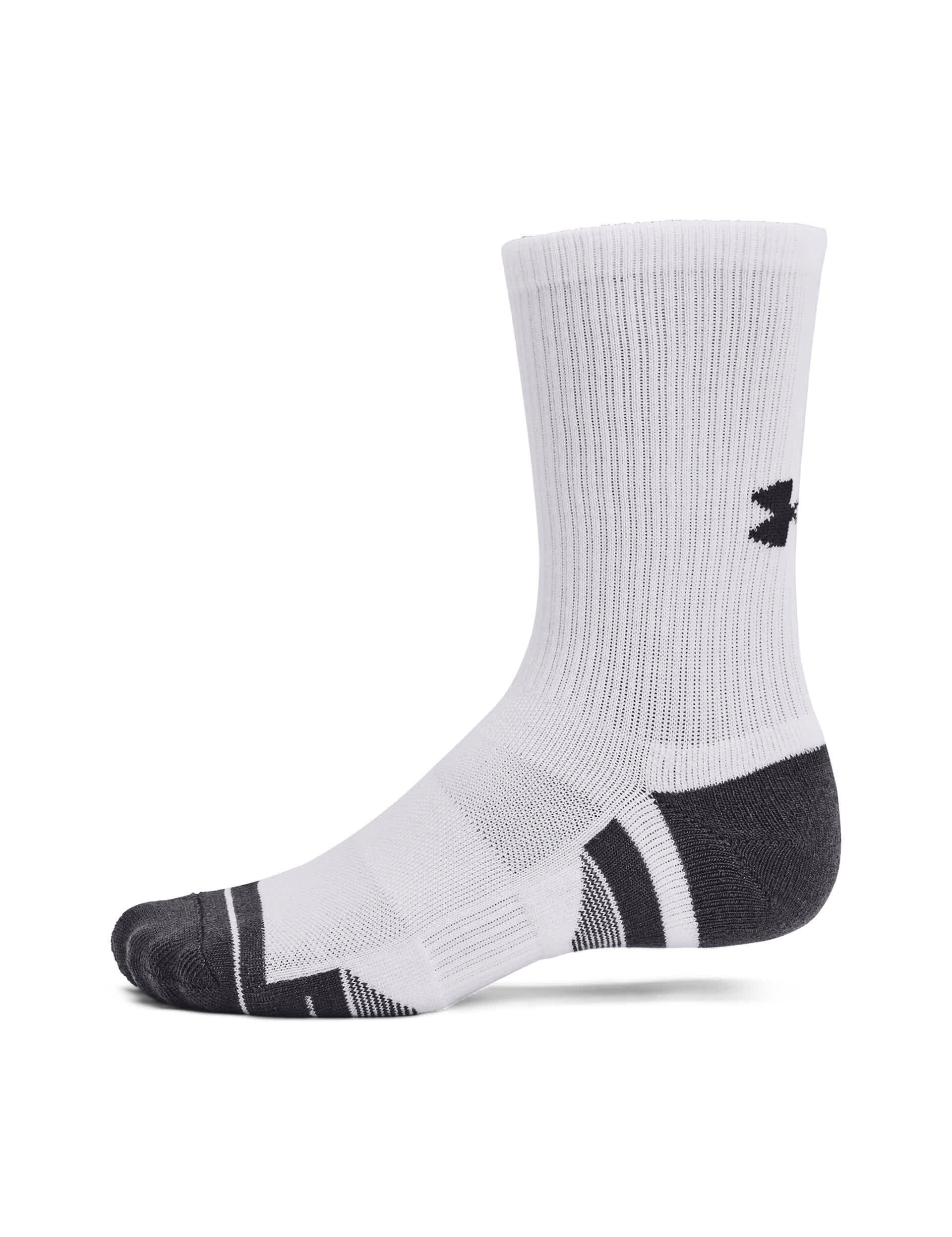 Under Armour Men's 3pk Performance Tech Crew Sports Socks - XL - White, White