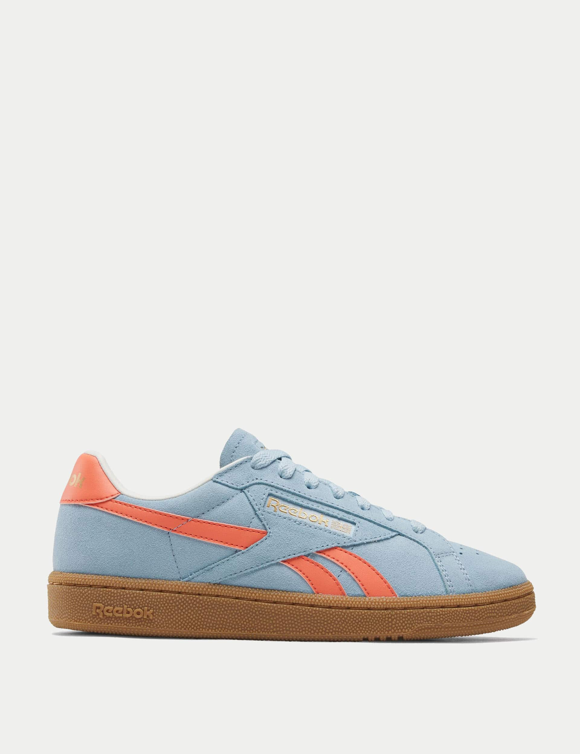 Reebok Women's Club C Grounds UK Suede Trainers - 5.5 - Medium Blue Mix, Medium Blue Mix,Oatmeal Mix