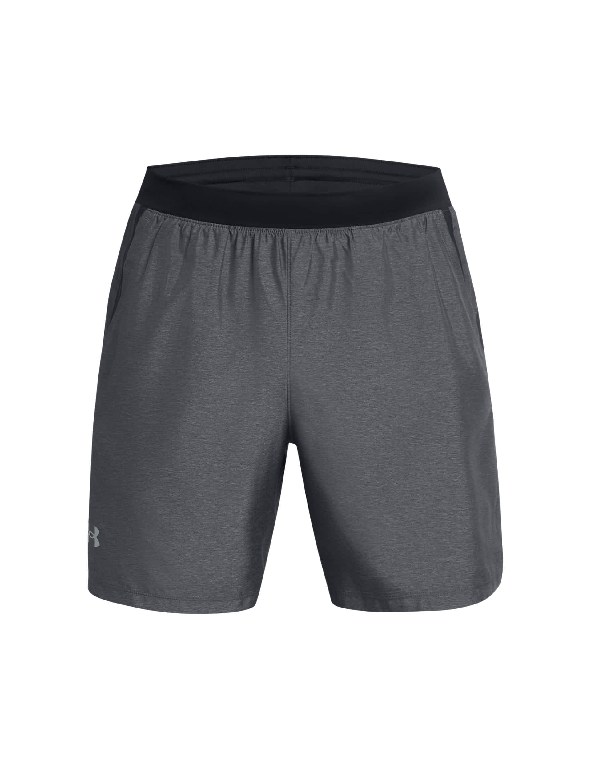 Under Armour Men's Launch 7in Heather Stretch Running Shorts - Charcoal Mix, Charcoal Mix