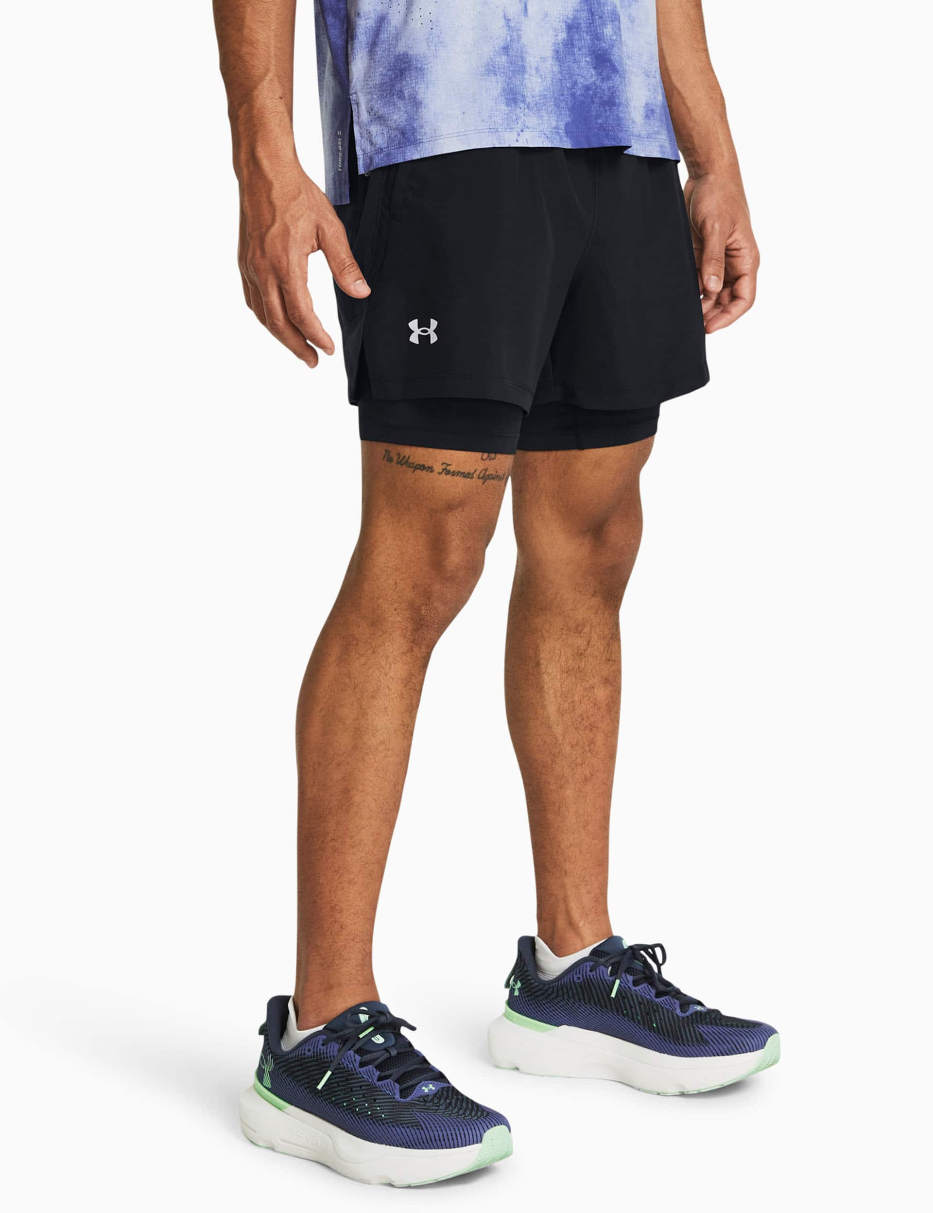 Under Armour Men's Launch 2-in-1 Running Shorts - Black, Black