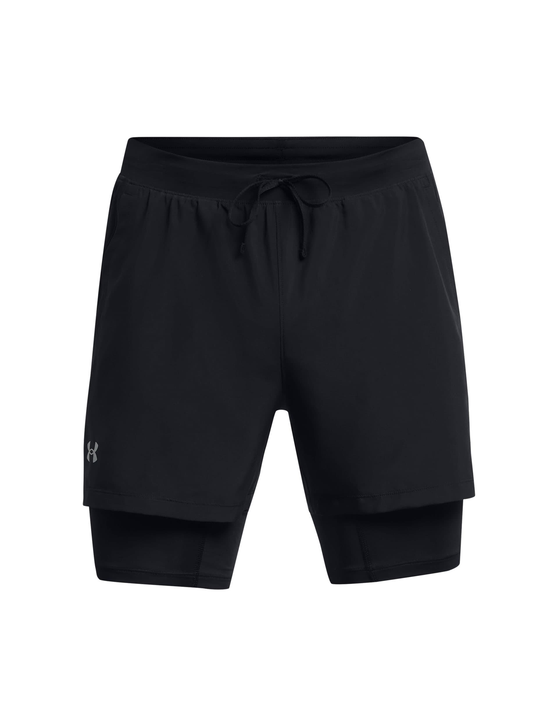 Under Armour Men's Launch 2-in-1 Running Shorts - XL - Black, Black