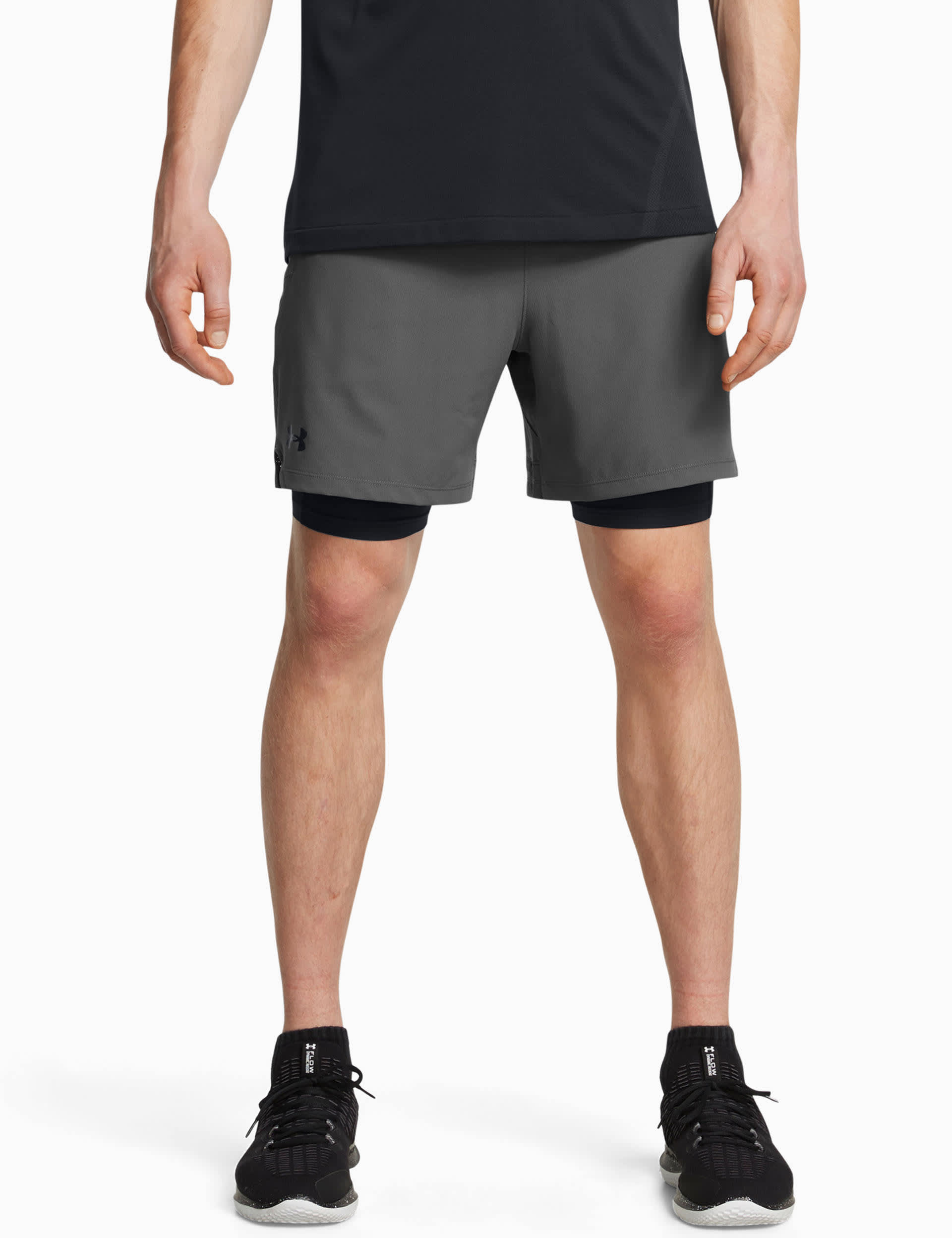 Under Armour Men's Vanish Woven 2-in-1 Shorts - L - Grey, Grey