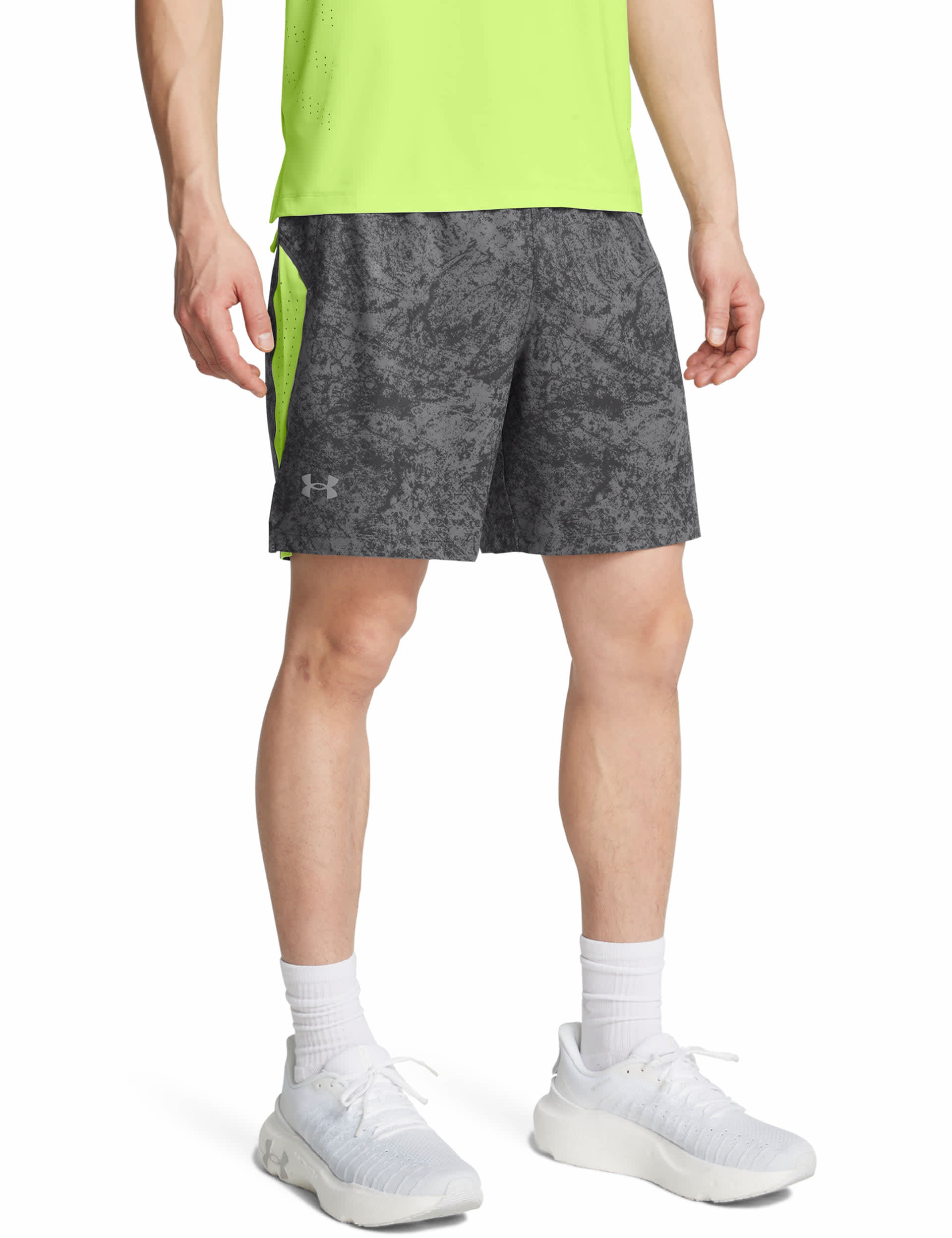 Under Armour Men's UA Launch Pro 7in Printed Shorts - Grey, Grey