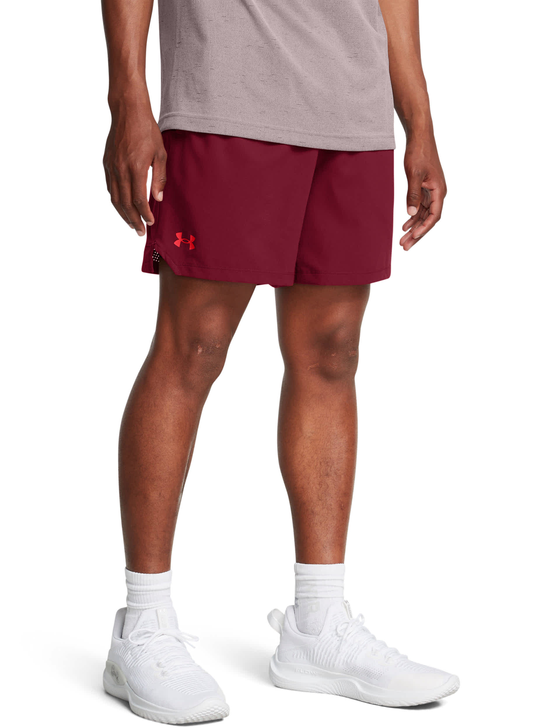 Under Armour Men's Vanish Woven 6 Sport Shorts - L - Dark Red, Dark Red,Khaki