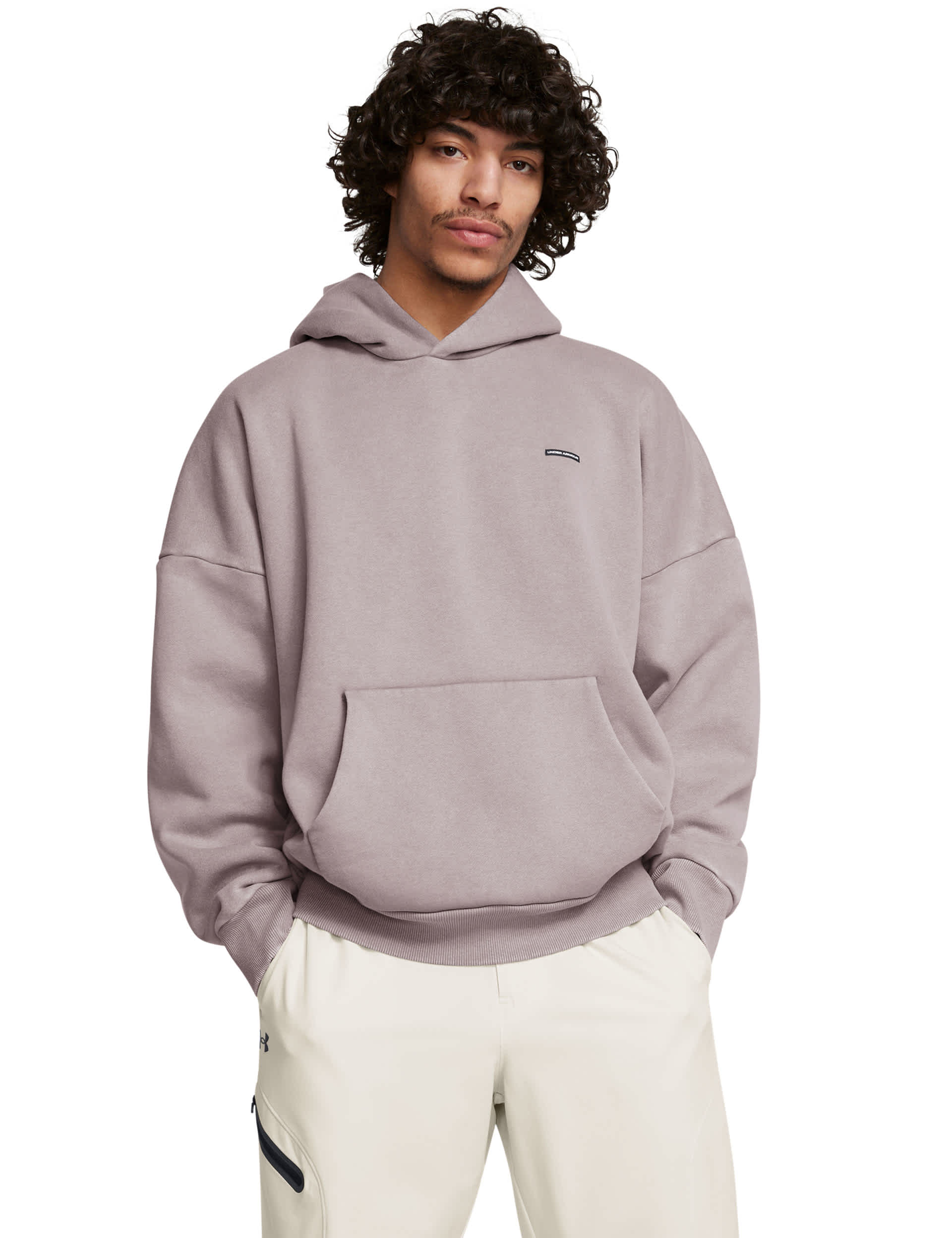 Under Armour Men's Icon Cotton Rich Hoodie - L - Grey, Grey