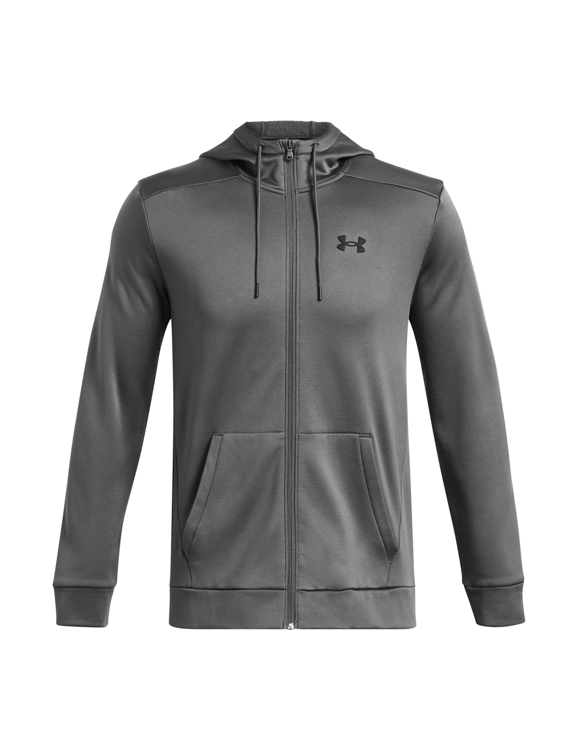 Under Armour Men's Amour Fleece Zip Up Training Hoodie - Dark Grey, Dark Grey