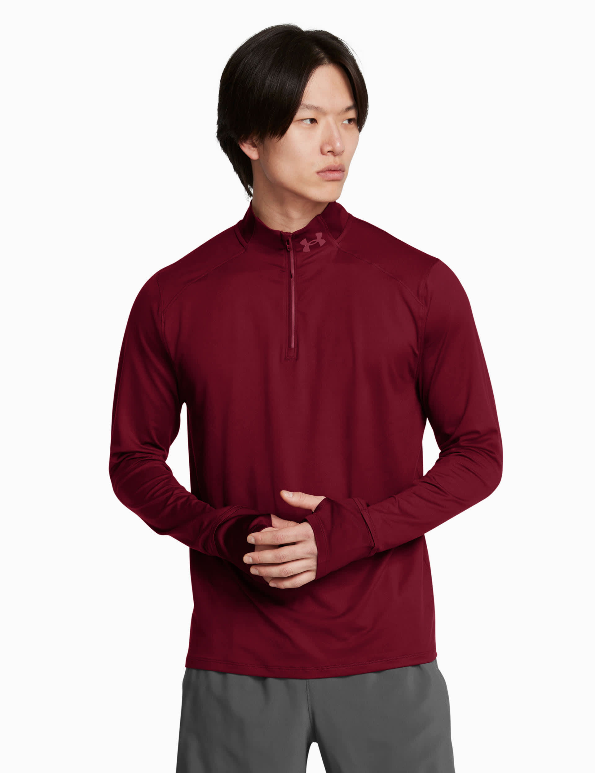 Under Armour Men's Launch Pro Funnel Neck Training Top - Dark Red, Dark Red