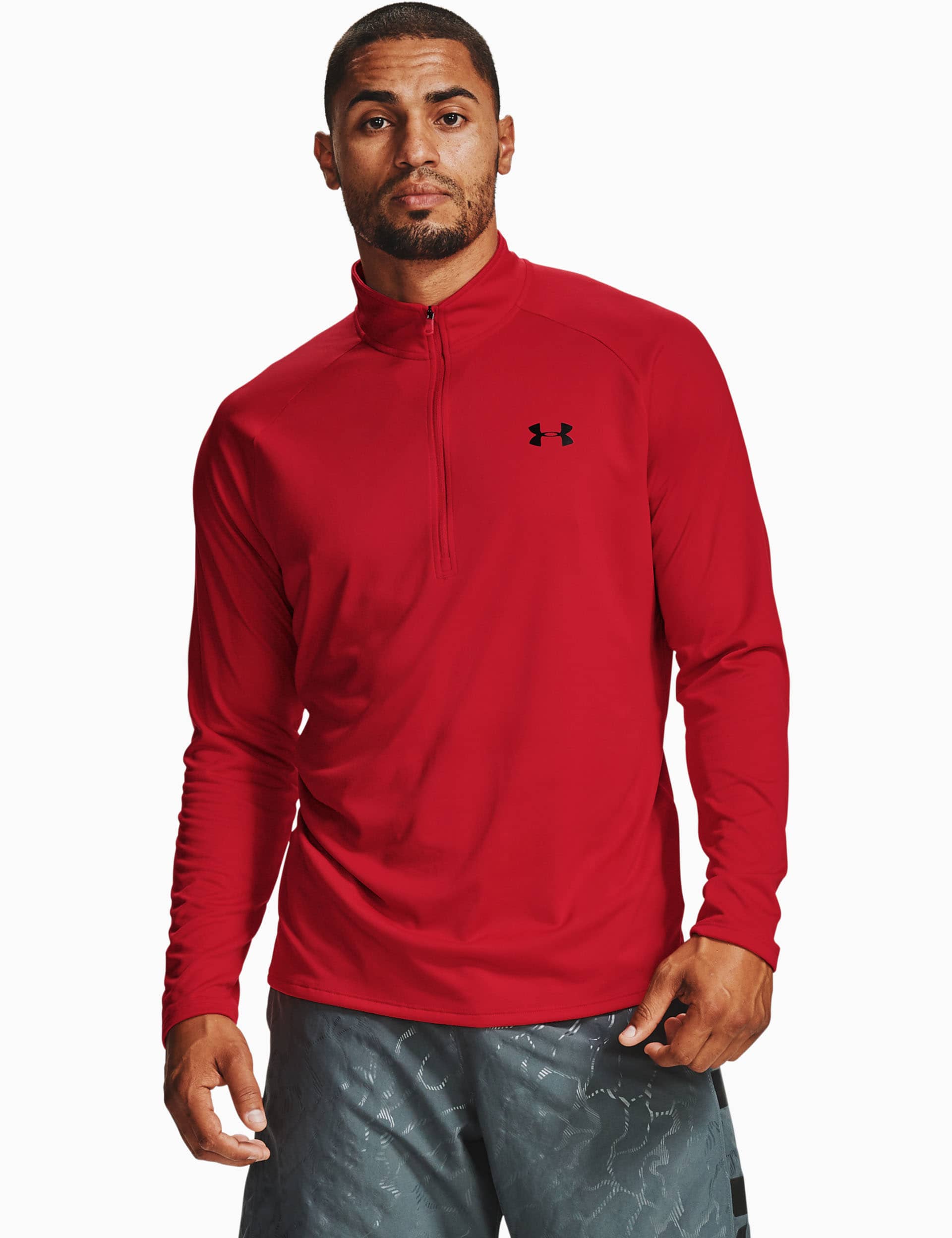 Under Armour Men's Tech 2.0 Half Zip Training Top - M - Dark Red, Dark Red