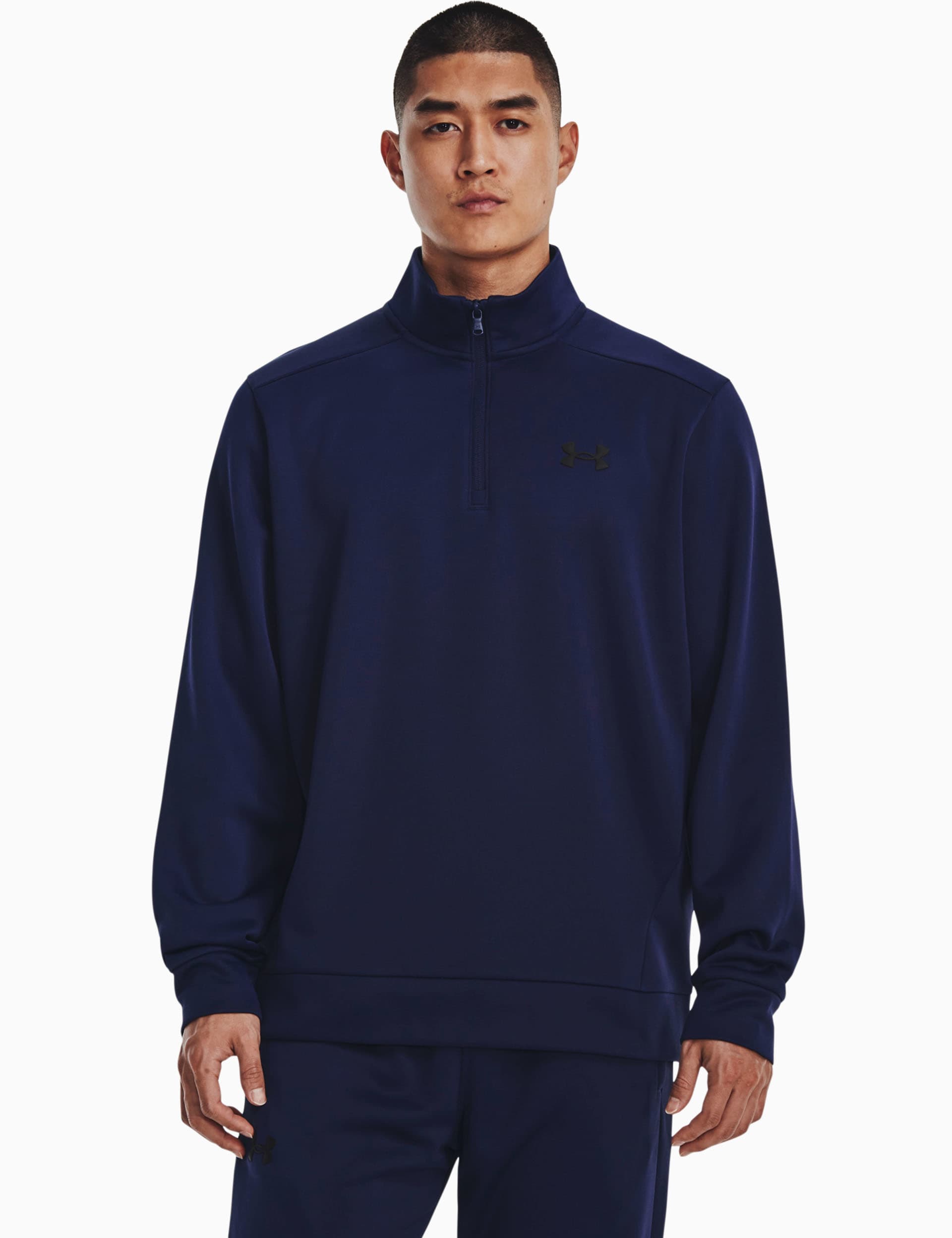 Under Armour Men's Armour Fleece Funnel Neck Sweatshirt - Dark Navy, Dark Navy,Black,Khaki