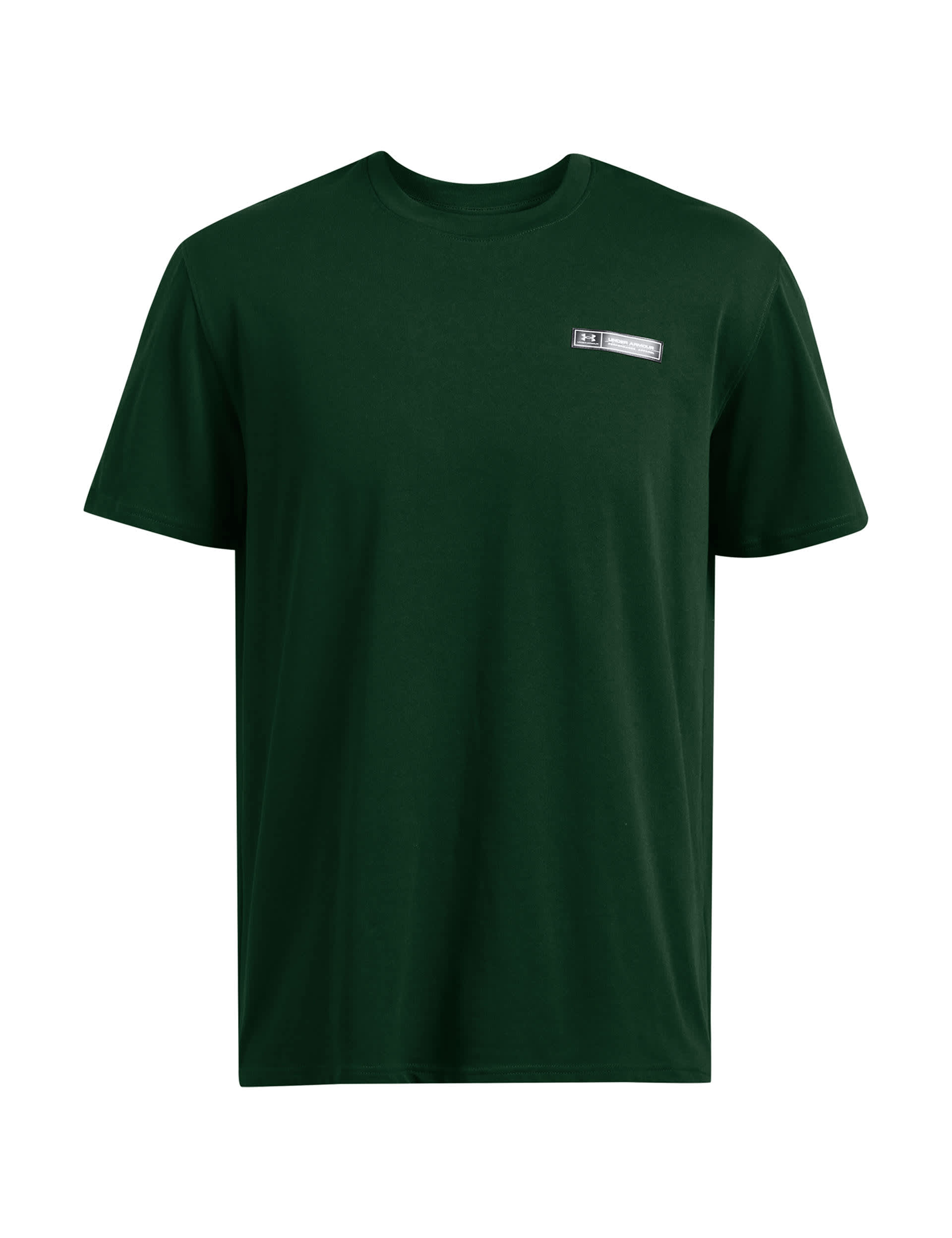 Under Armour Men's Heavyweight Armour Label Cotton Rich T-Shirt - Dark Green, Dark Green