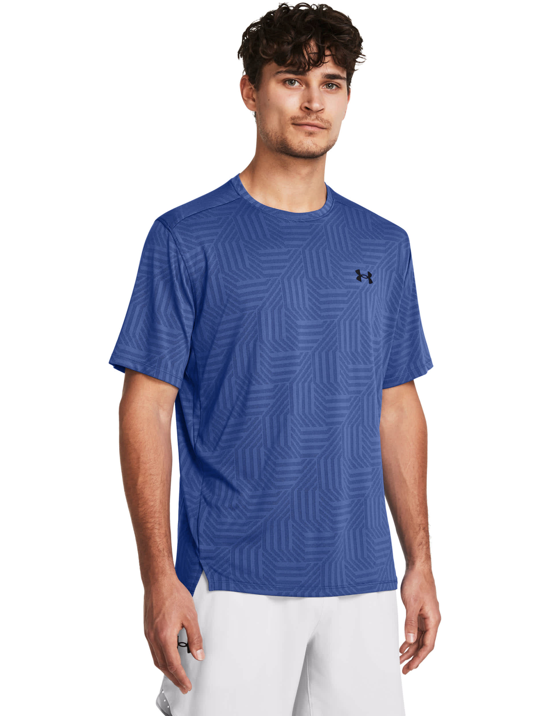 Under Armour Men's Tech Vent Geotessa Training T-Shirt - L - Cobalt, Cobalt